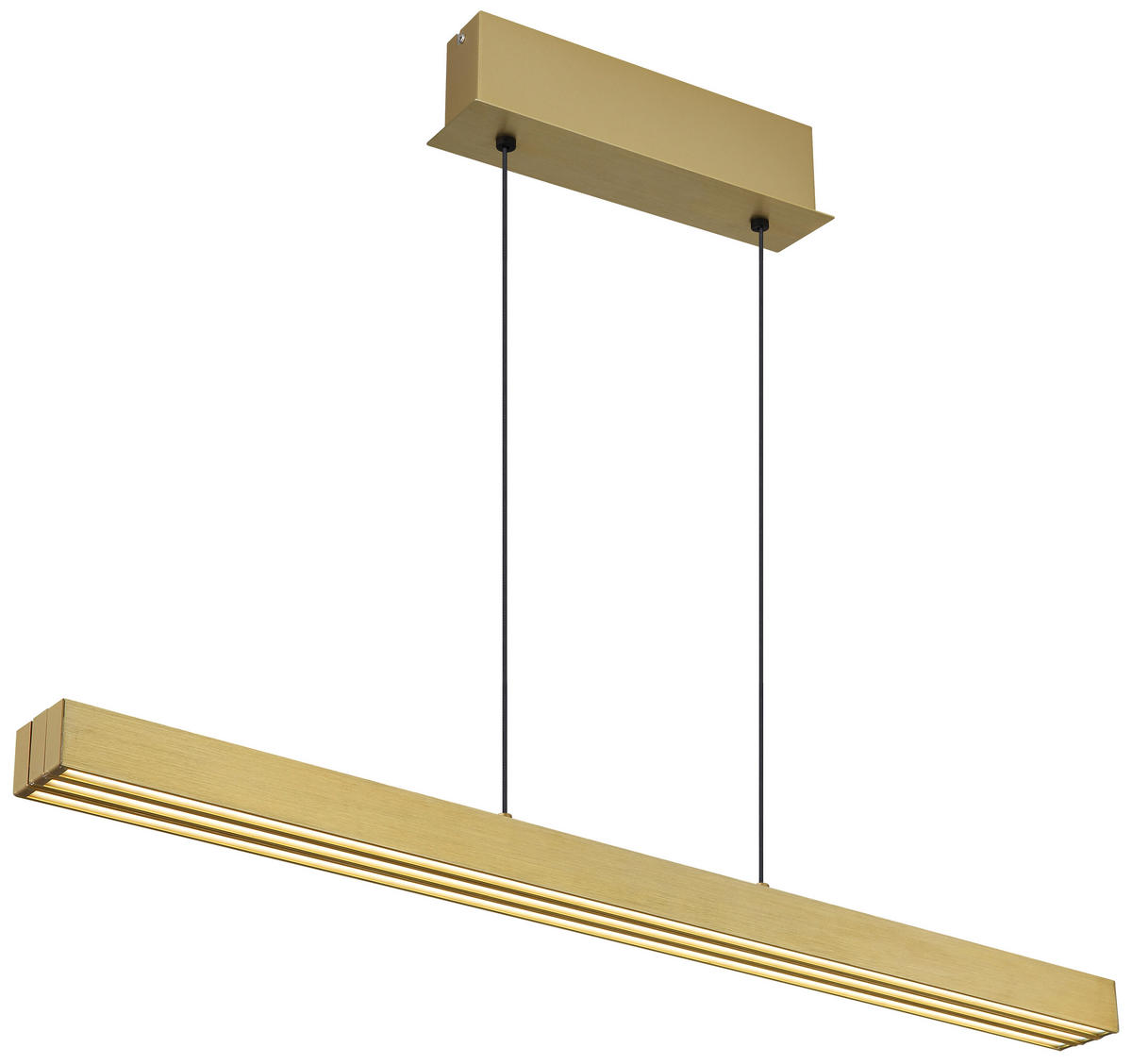 GLOBO LED-Pendelleuchte altmessing Aluminium B/H/L: ca. 7,5x150x150 cm 1.0 Brennstellen ETHAN - altmessing (150,00/7,50/150,00cm) - GLOBO