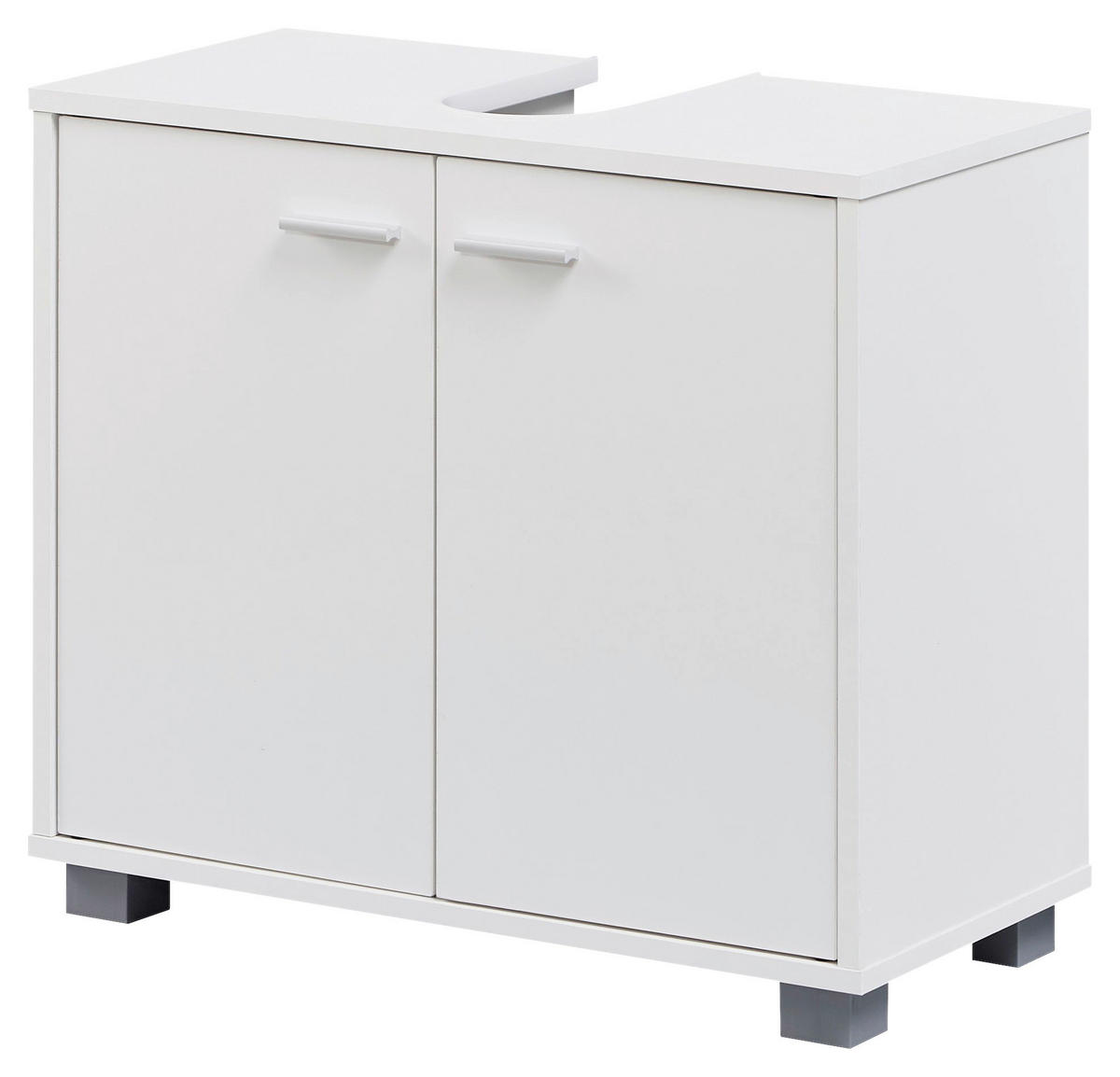 Waschbeckenunterschrank weiß B/H/T: ca. 30x55x60 cm Waschbeckenunterschrank - weiß (30,00/55,00/60,00cm) - Wohnling