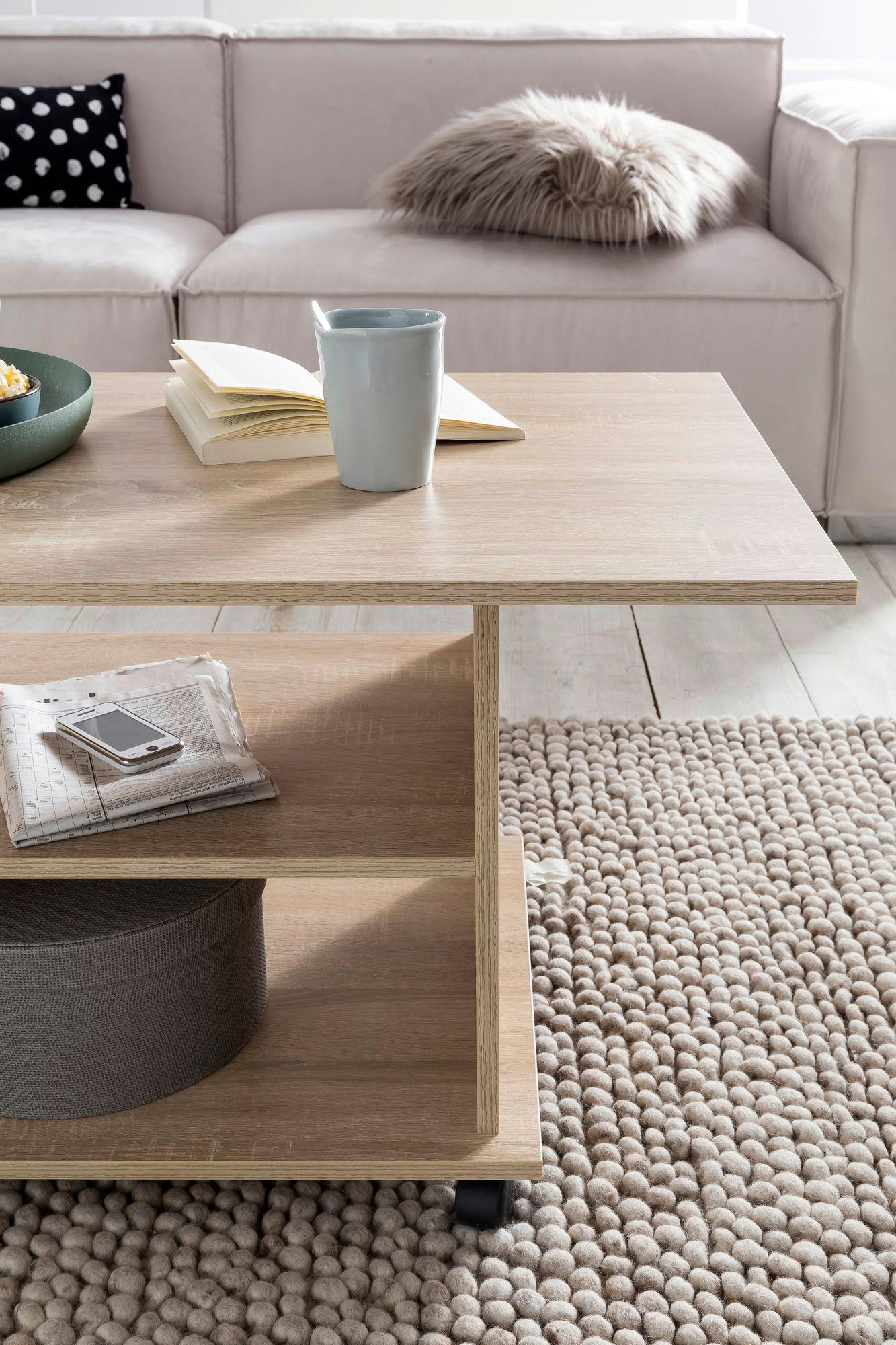 Couchtisch braun B/H/T: ca. 95x51x54 cm Couchtisch - braun (95,00/51,00/54,00cm) - Wohnling