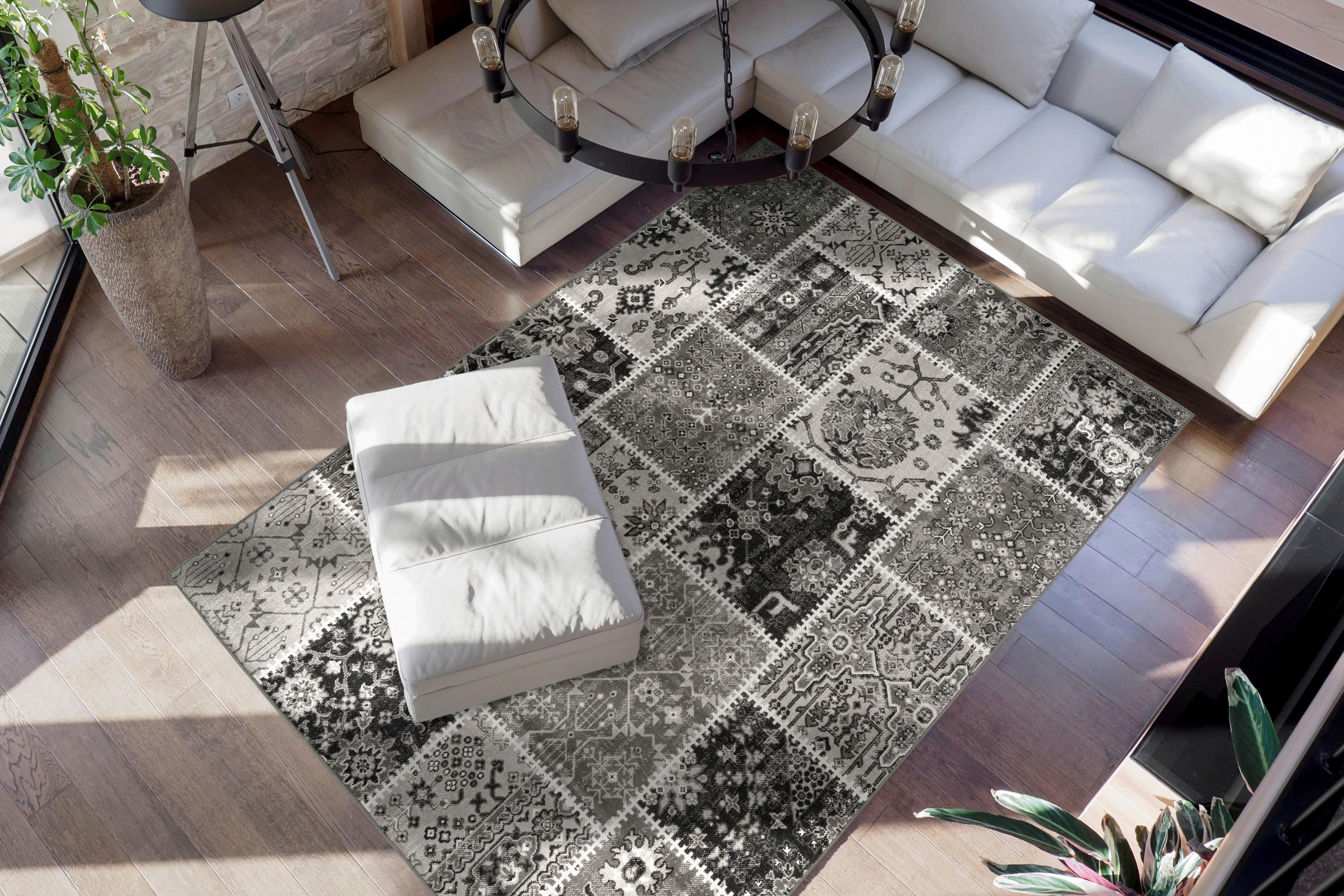 Thumbnail - 360Living Teppich Ariya grau B/L: ca. 120x170 cm
