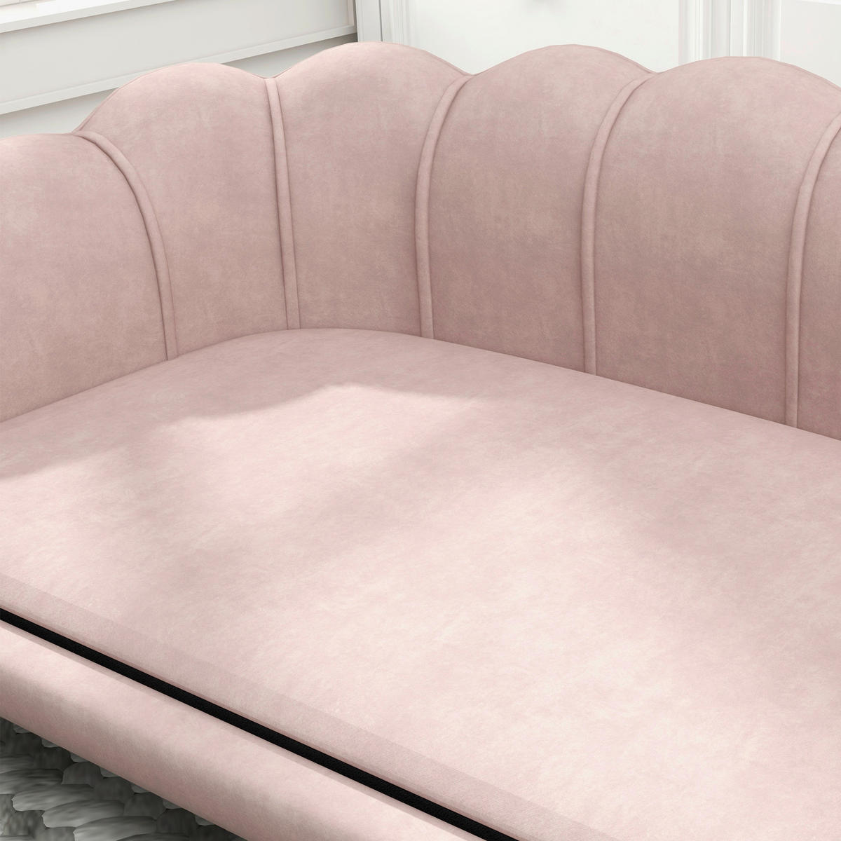 PawHut Hundesofa rosa Schaumstoff B/H/L: ca. 60,5x35,5x98,5 cm Hundesofa - rosa (98,50/60,50/35,50cm) - PawHut