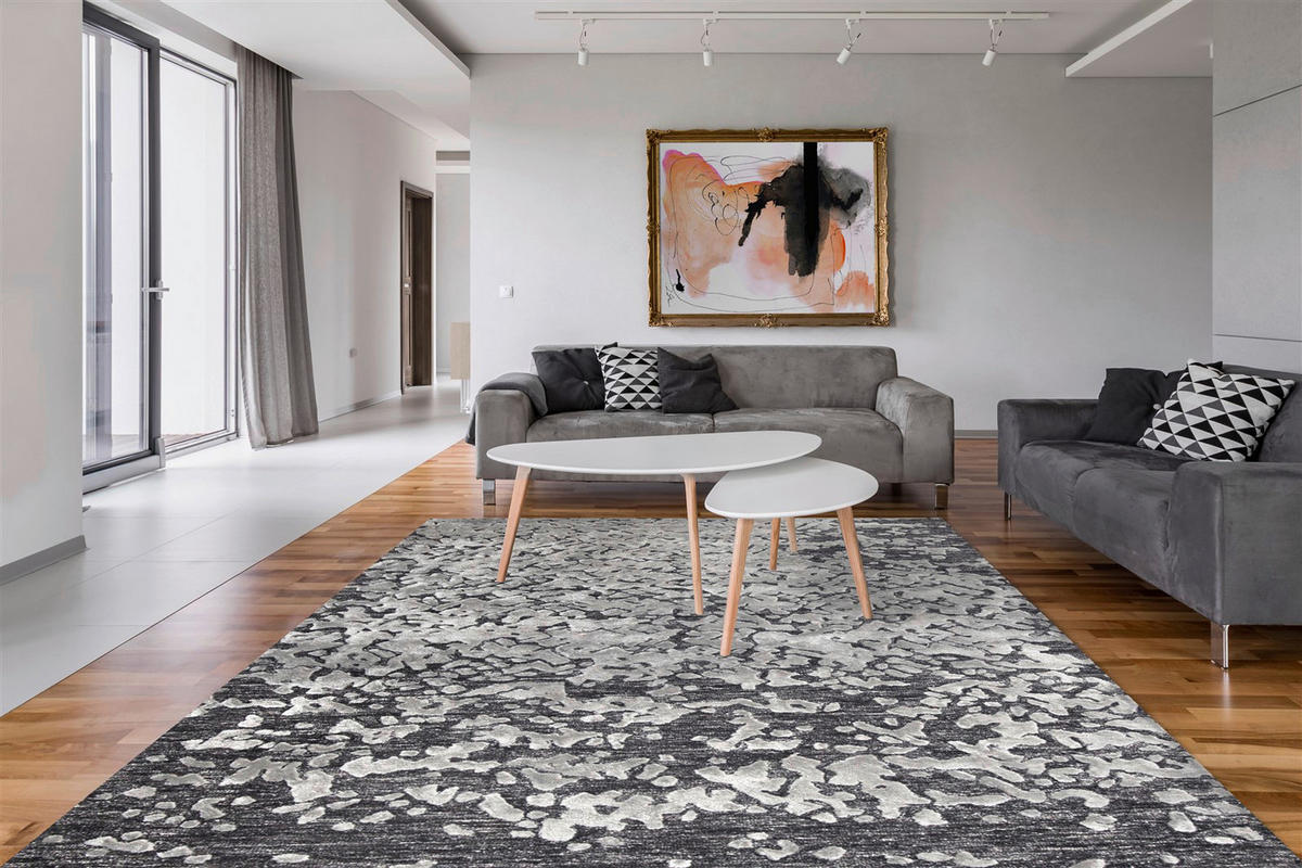 Arte Espina Kurzflorteppich Damast 400 braun B/L: ca. 120x180 cm Damast 400 - braun/creme (120,00/180,00cm) - Arte Espina