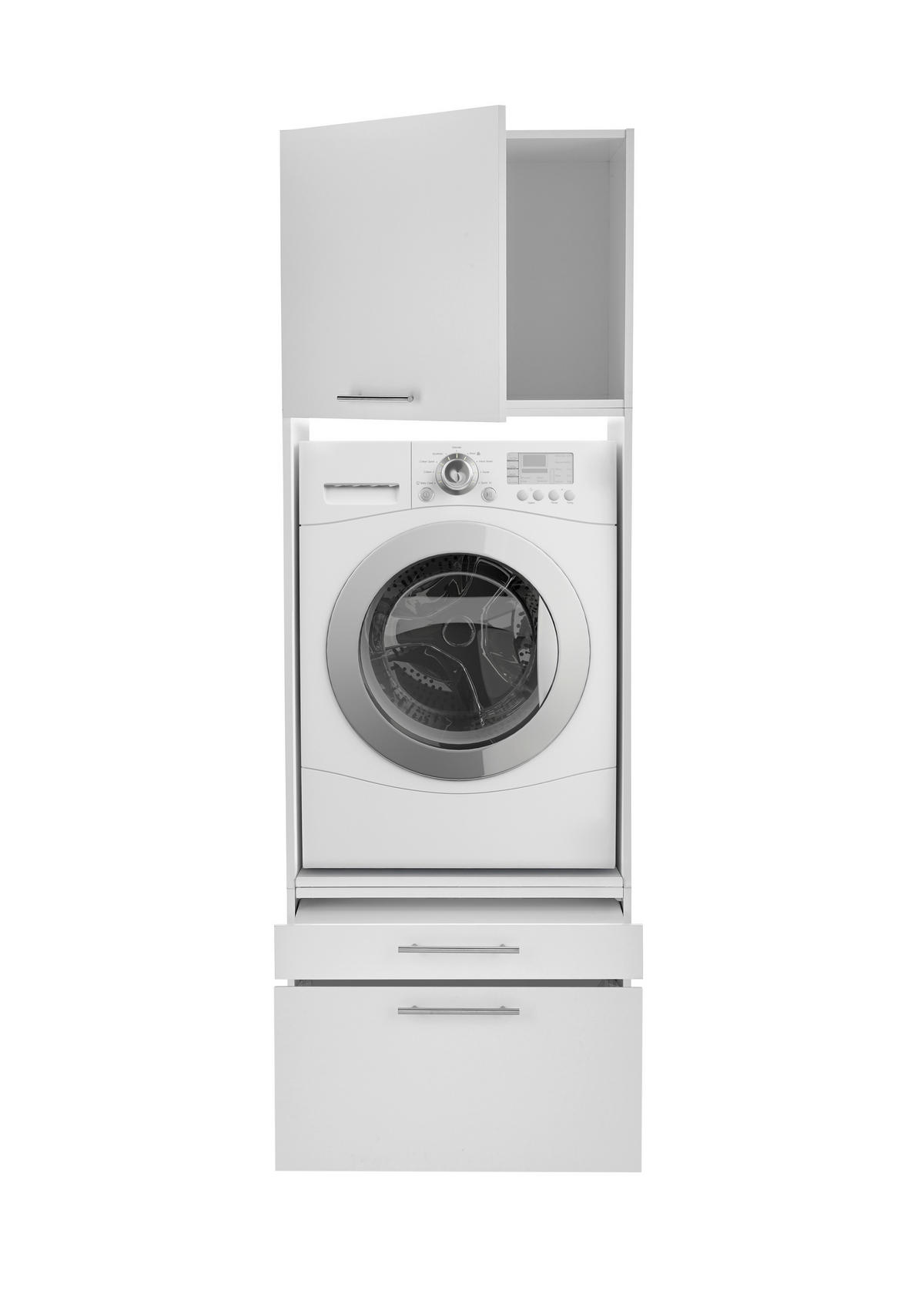 Respekta Waschmaschinenschrank Clara weiß matt B/H/T: ca. 67,4x200x67,6 cm Clara - weiß (67,40/200,00/67,60cm) - Respekta