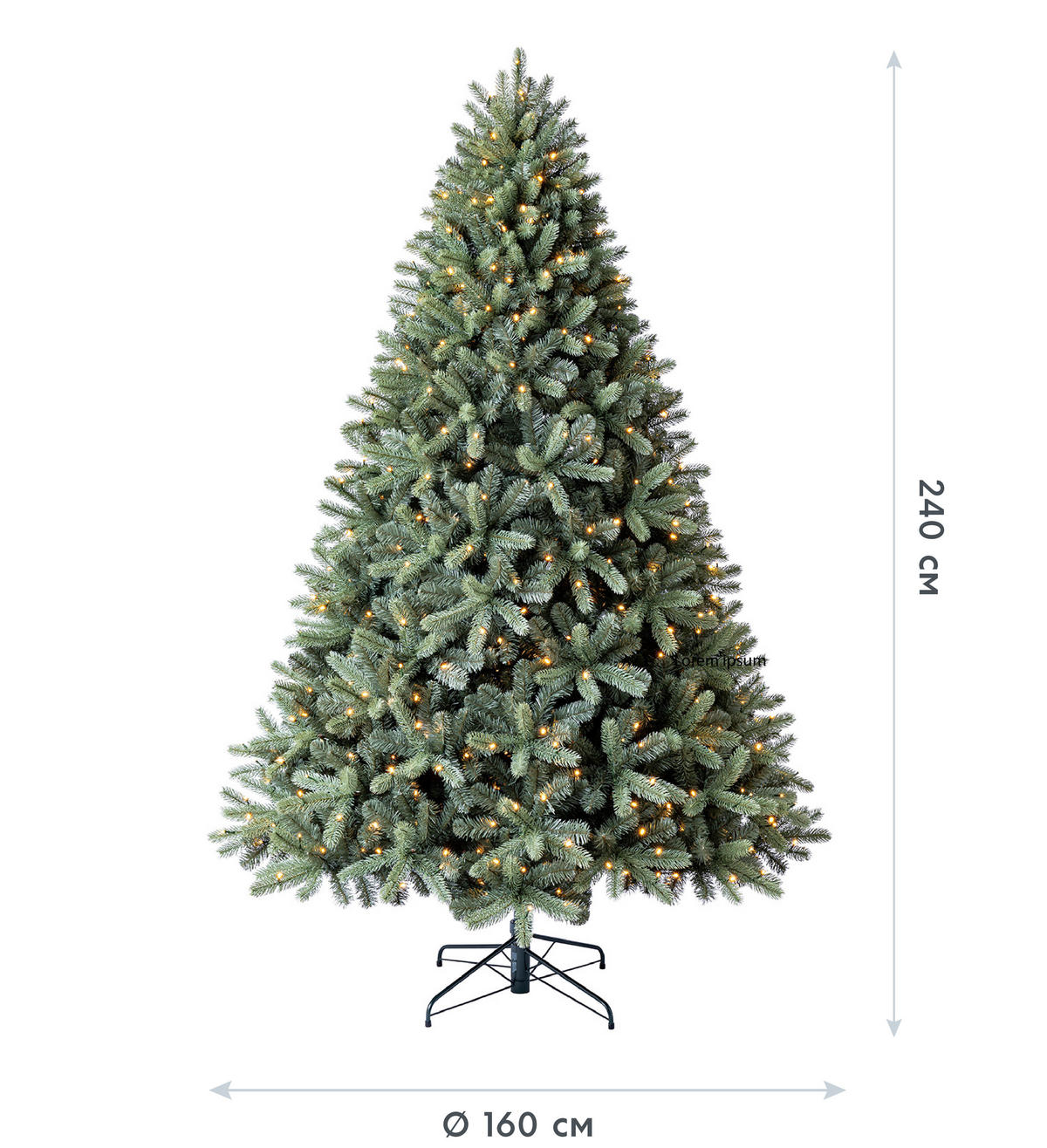 Evergreen Weihnachtsbaum Vermont Fichte Vermont Fichte - grün (160,00/160,00/240,00cm) - Evergreen