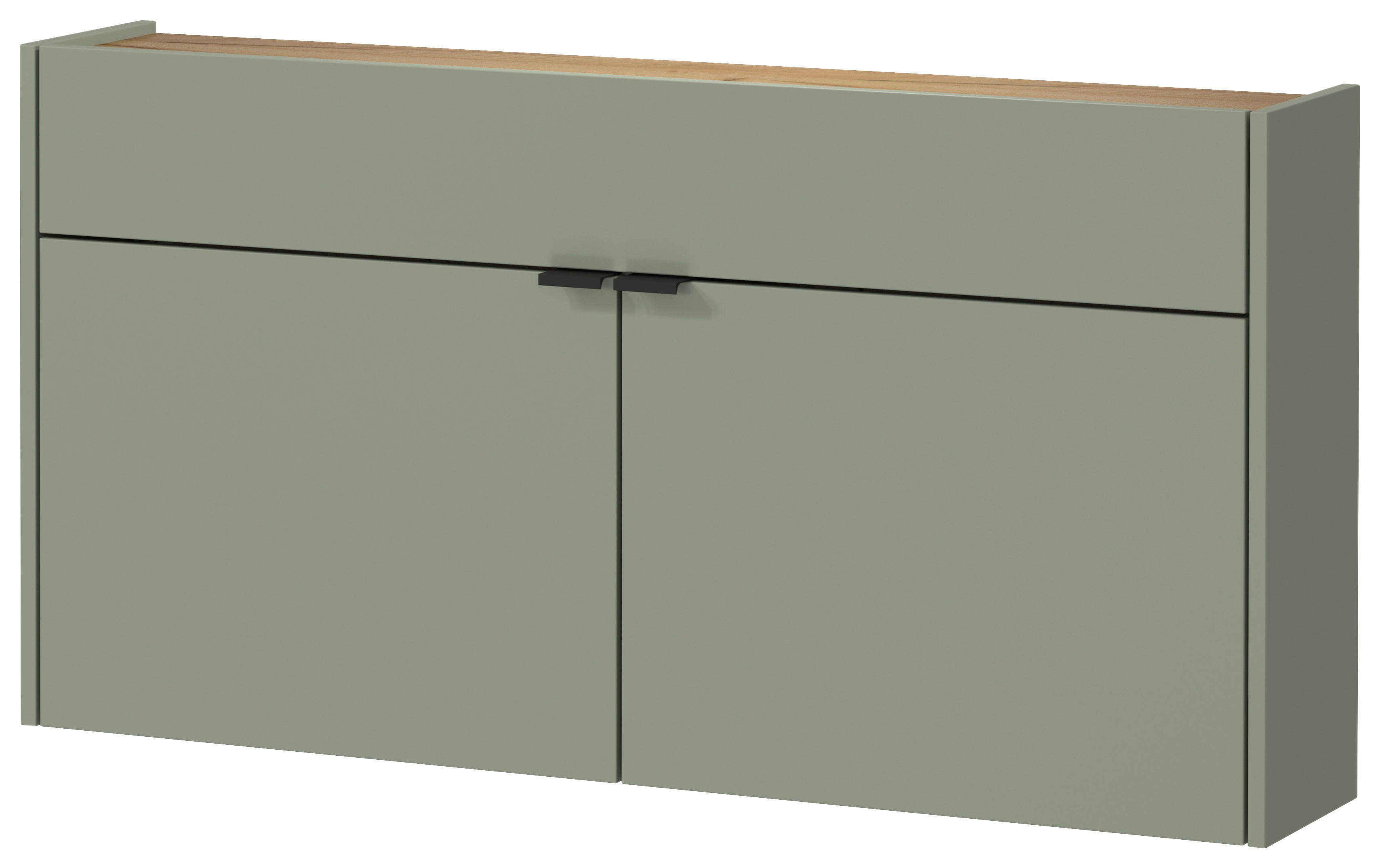 Mehrzweckschrank 1398-629 grün Eiche Navarra Nachbildung B/H/T: ca. 110x57x22 cm 1398-629 - Eiche/grün (110,00/57,00/22,00cm) - Germania