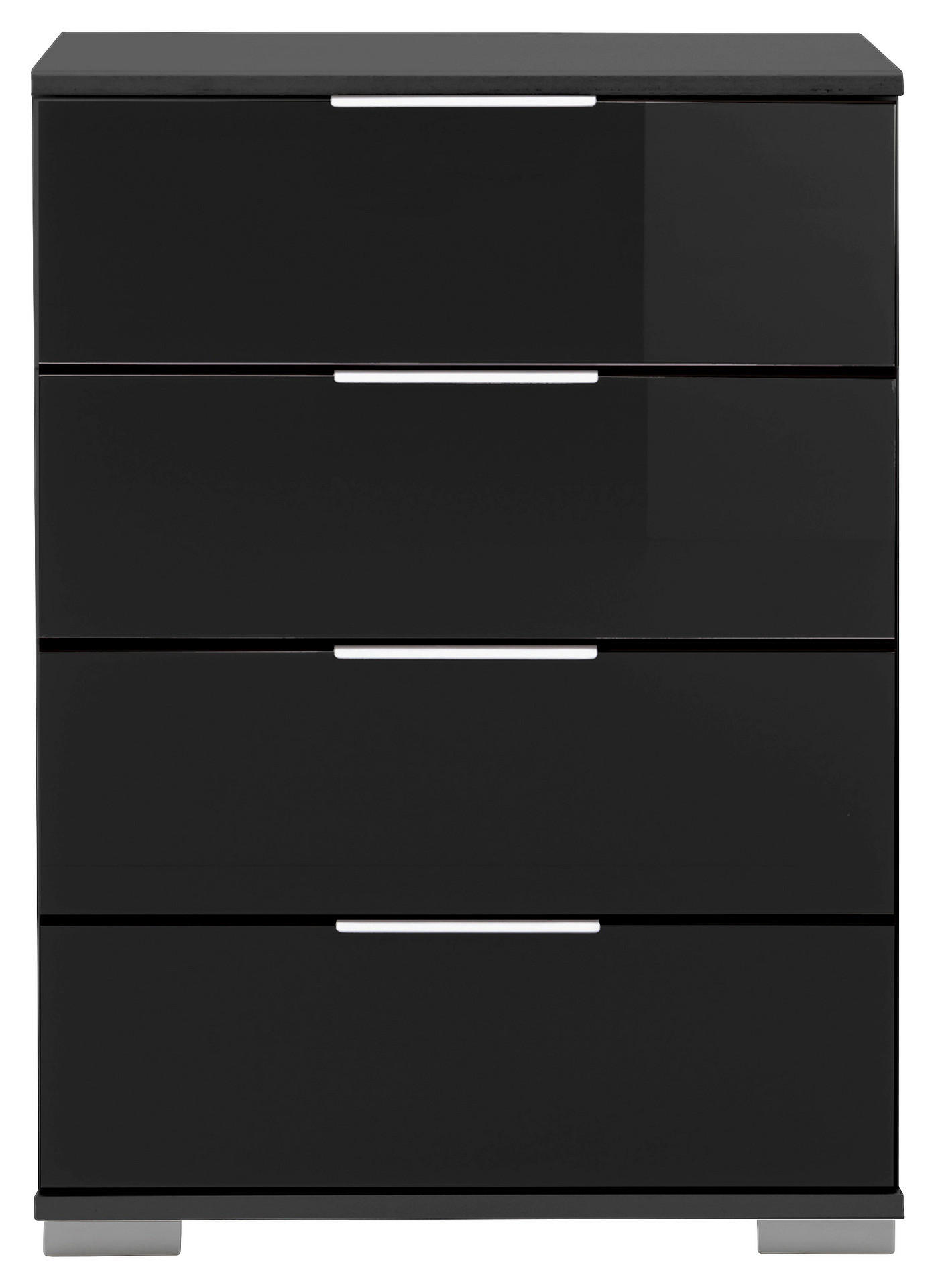 Nachtkonsole Easy Plus Graphit schwarz B/H/T: ca. 52x74x38 cm Easy Plus - Graphit/schwarz (52,00/74,00/38,00cm)