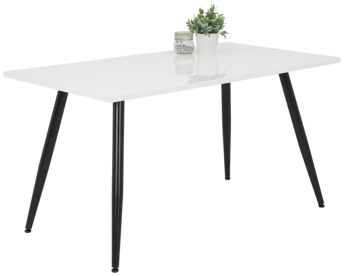 Essgruppe Jennifer weiß anthrazit B/H/T: ca. 140x76x80 cm Jennifer - weiß/anthrazit (140,00/76,00/80,00cm) - Hela