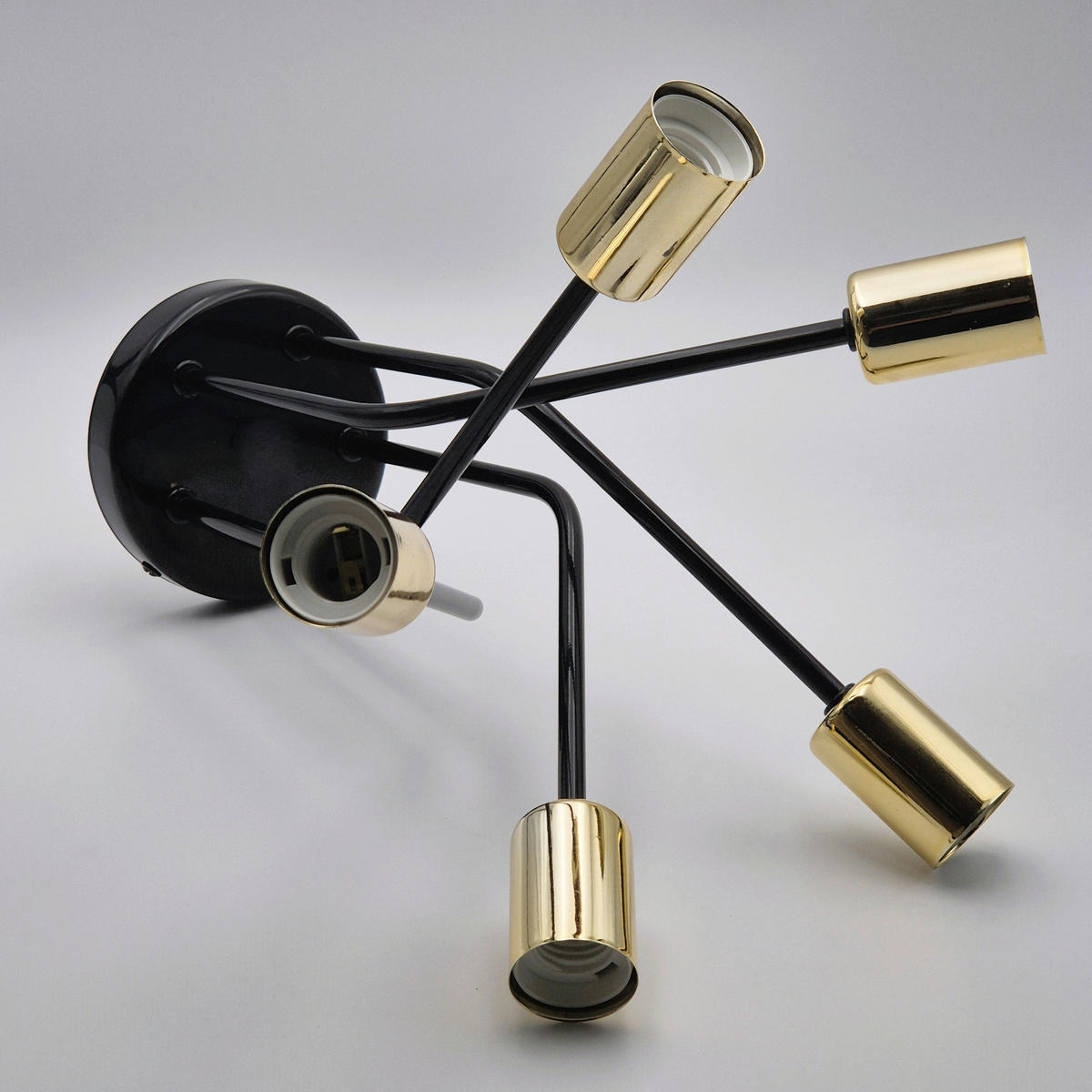 Lamkur Deckenleuchte gold Stahl B/H/L: ca. 36x34x36 cm E27 5 Brennstellen PRIYA - gold (36,00/36,00/34,00cm) - Lamkur