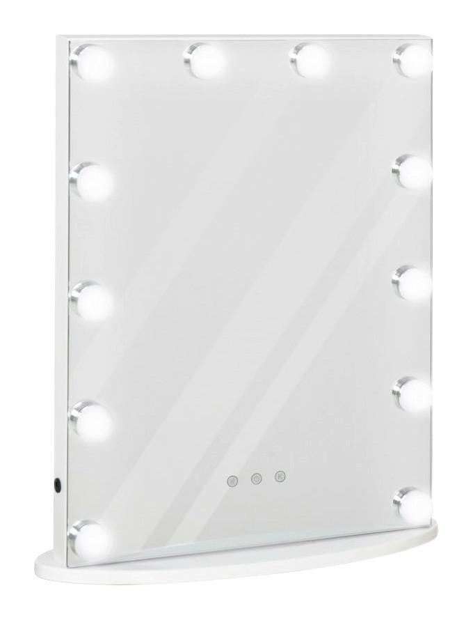 HOMCOM LED-Spiegel 831-329 weiß B/H/T: ca. 41,5x51x13,5 cm Schminkspiegel  MH831-329 - weiß (41,50/51,00/13,50cm)