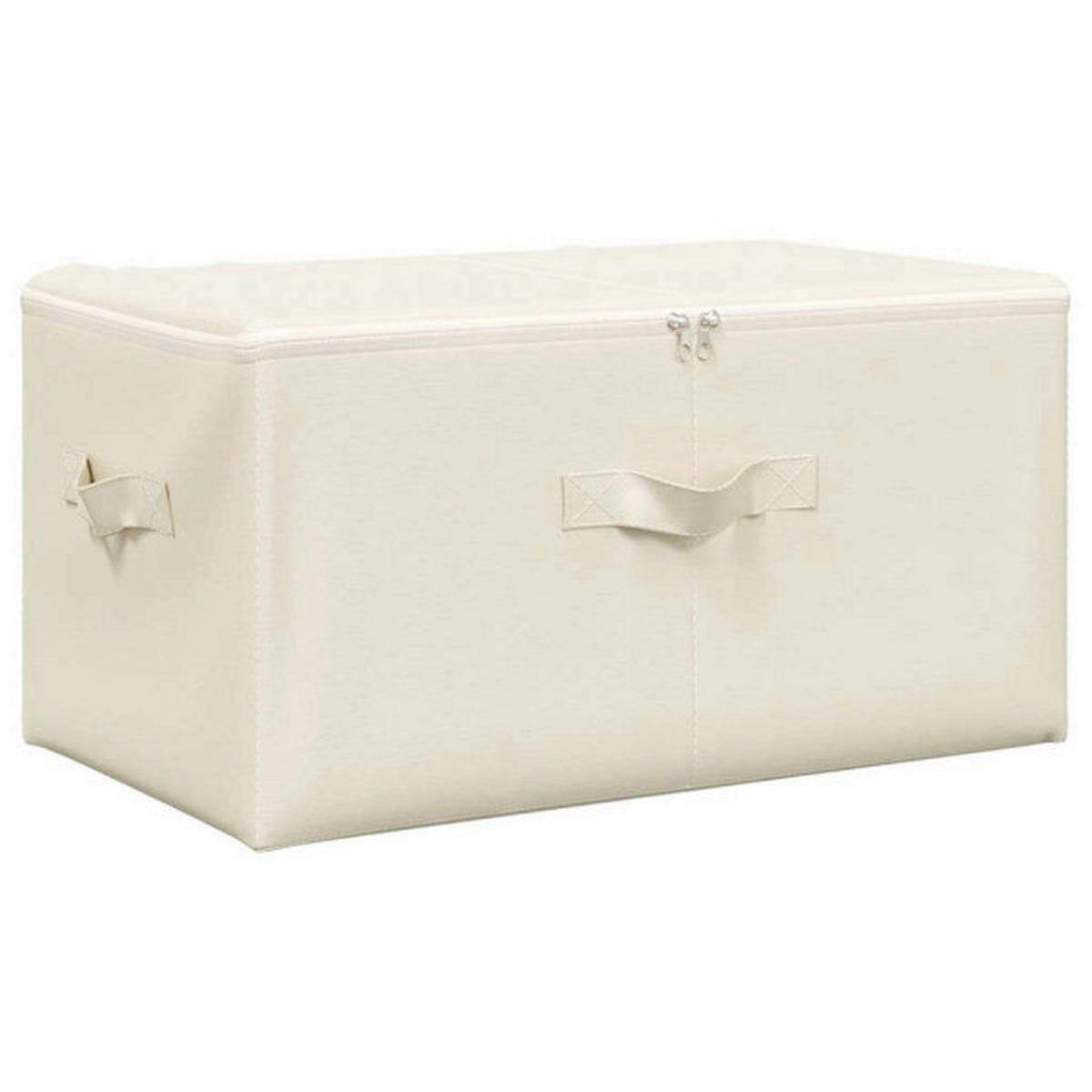 vidaXL Aufbewahrungsbox creme B/H/L: ca. 34x23x43 cm Aufbewahrungsbox - creme (43,00/34,00/23,00cm) - vidaXL