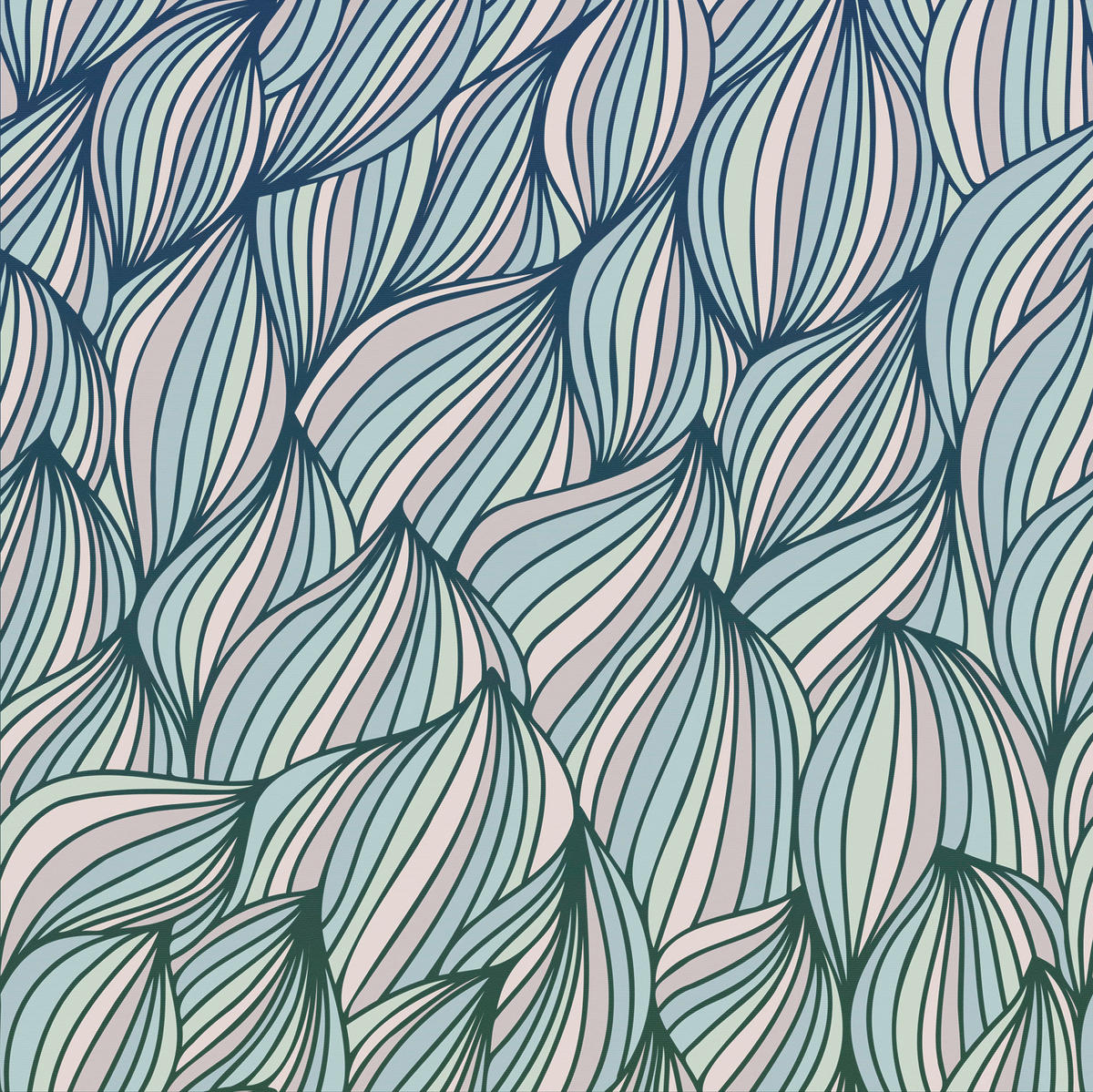 Komar Fototapete Gentle Waves B/L: ca. 250x250 cm Gentle Waves - (250,00/250,00cm) - Komar
