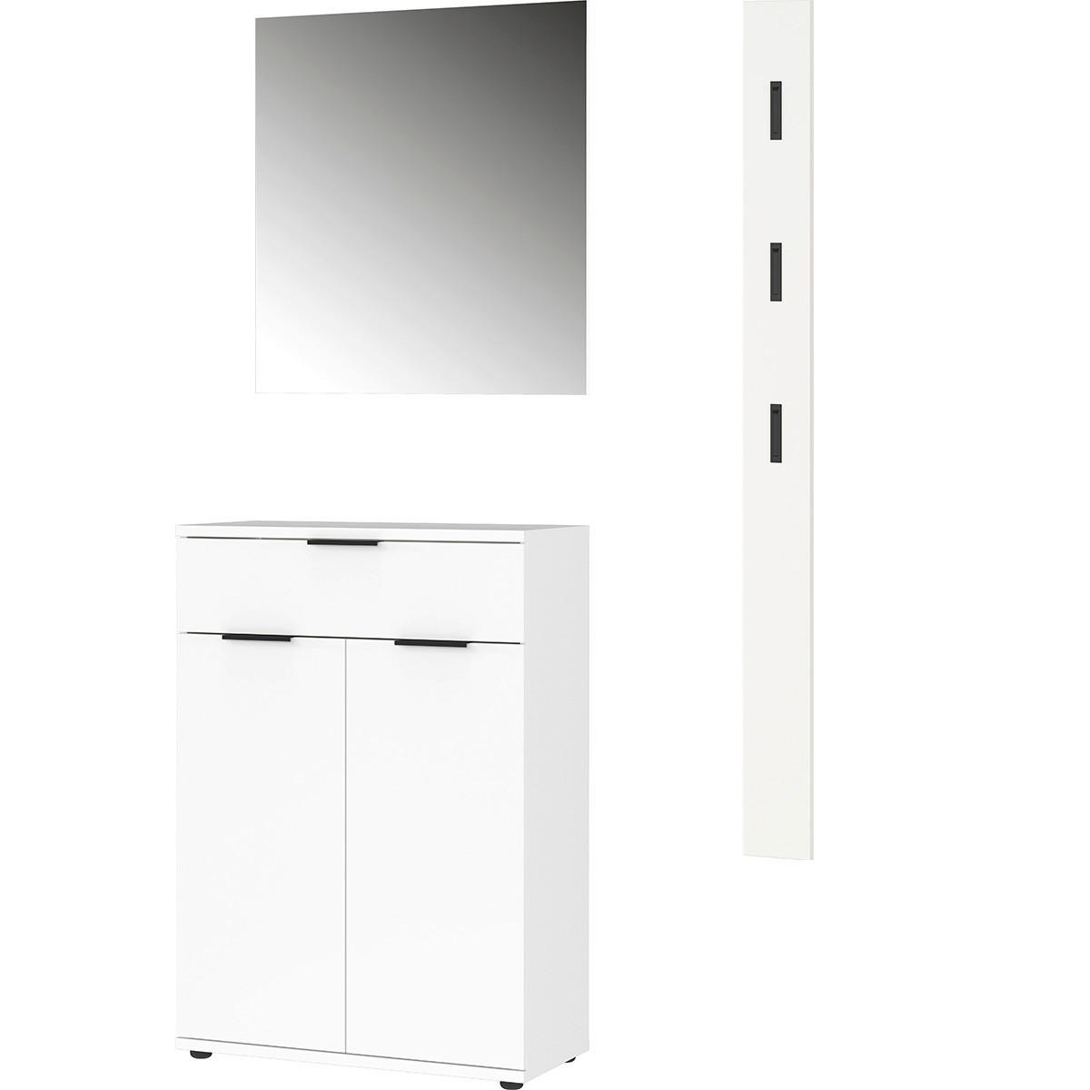 Garderobe 7876-84 weiß B/H/T: ca. 105x200x37 cm 7876-84 - weiß (105,00/200,00/37,00cm) - Germania