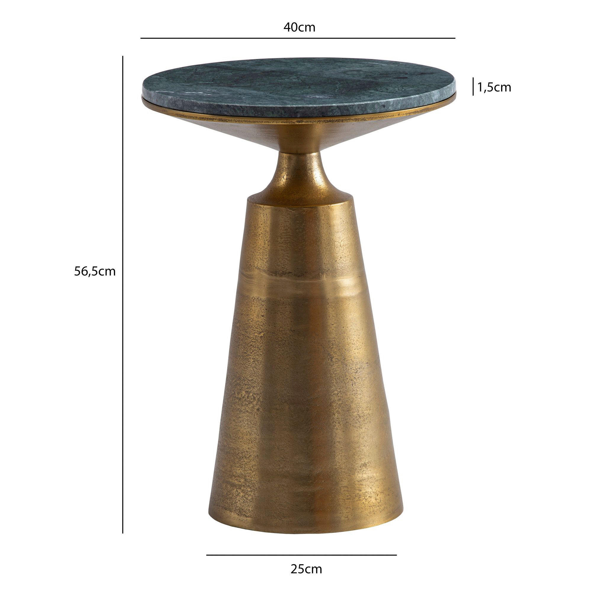 Thumbnail - Beistelltisch gold Optik Marmor B/H/T: ca. 40x57x40 cm