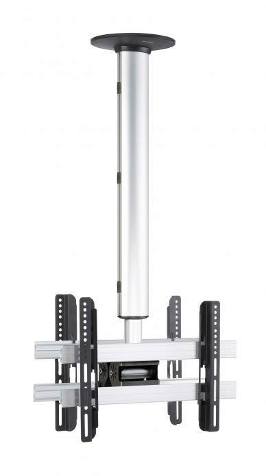VCM Deckenhalterung Deckenhalterung schwarz silber Deckenhalterung CM3 Double - schwarz/silber - VCM
