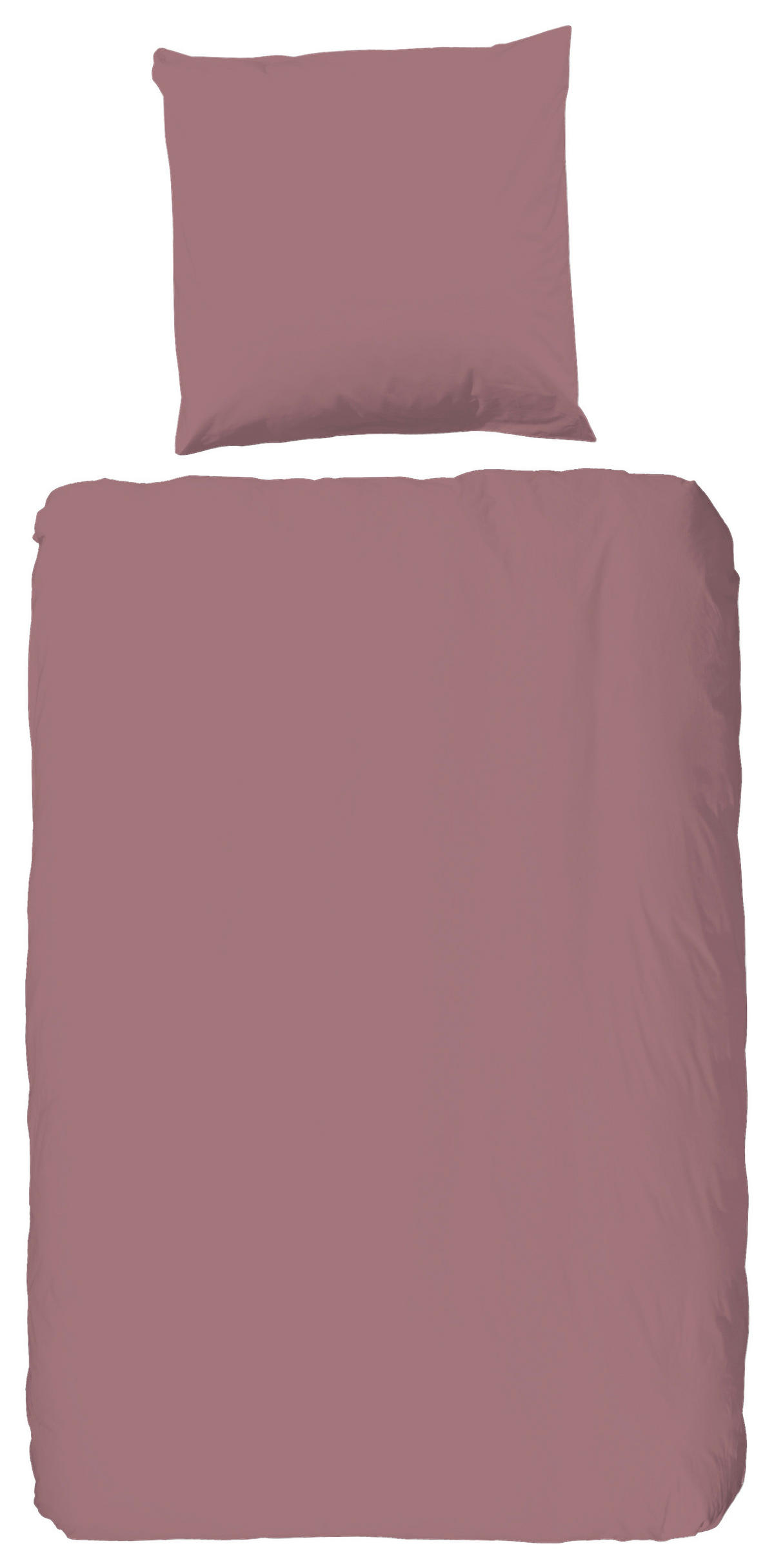 Bettwäsche puderrosa Baumwolle B/L: ca. 135x200 cm Bettwäsche-Baumwolle-Satin - puderrosa (135,00/200,00cm) - HIP