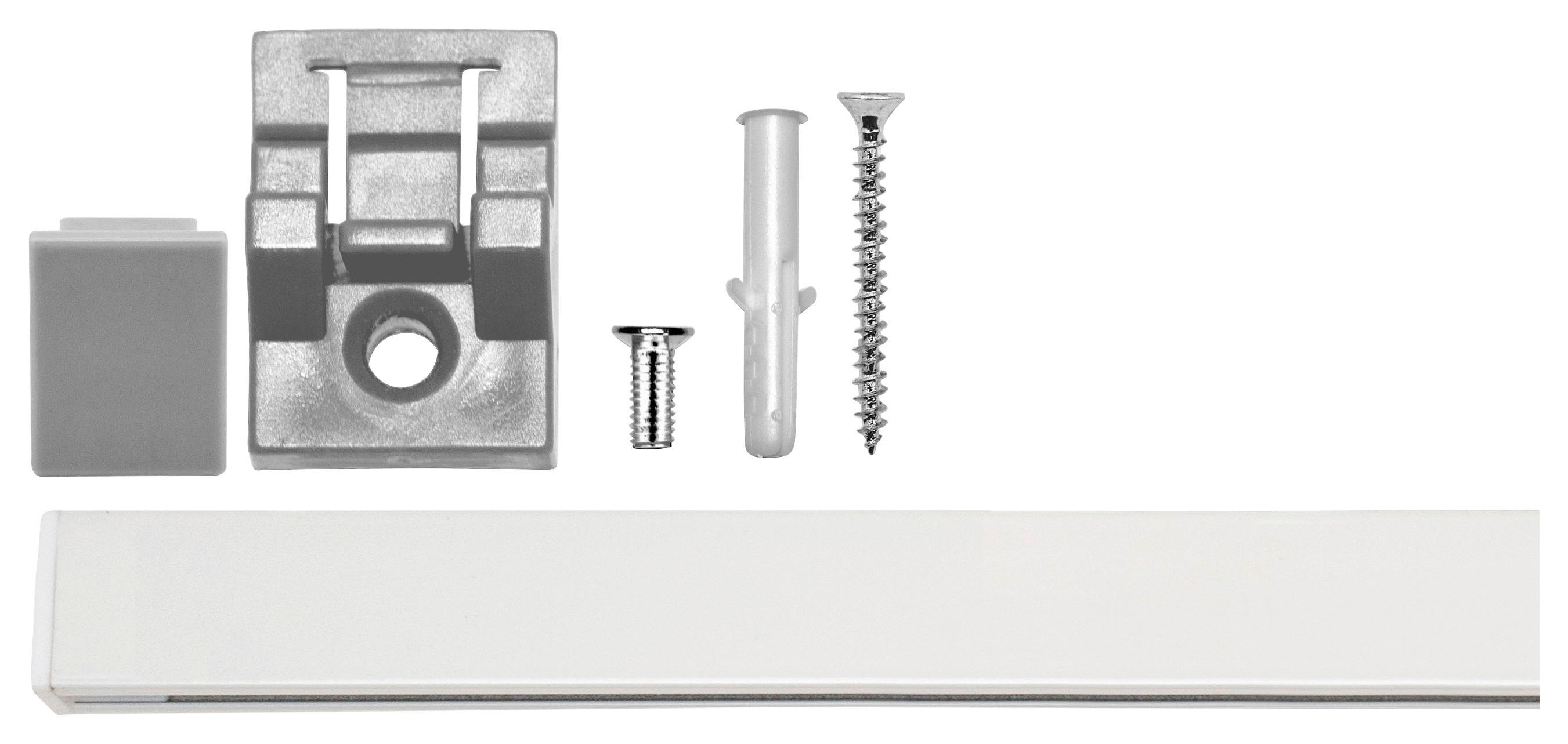 ondeco Gardinenschiene smart weiß Metall L: ca. 200 cm 1.0 Läufe smart - weiß (200,00cm) - ondeco