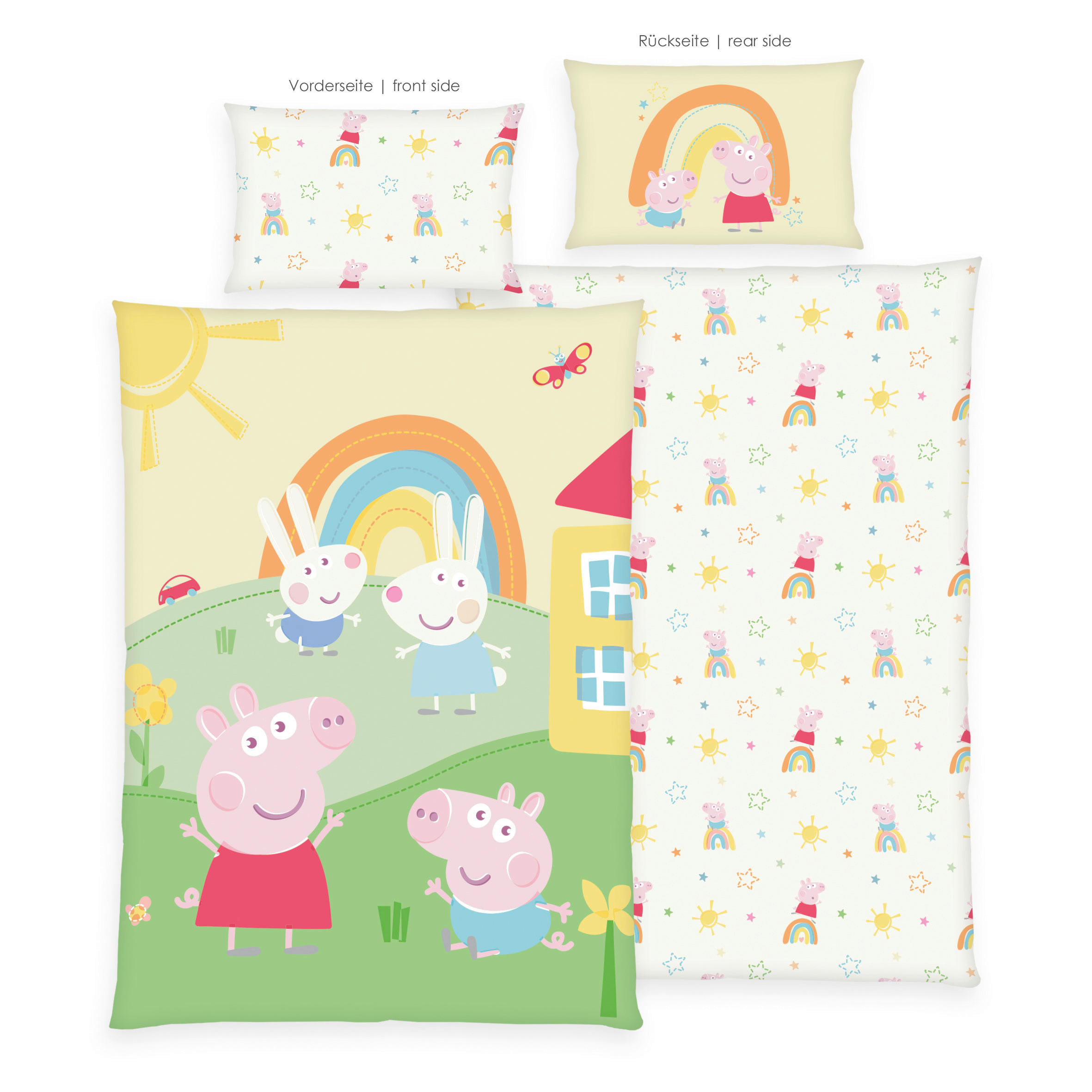 Bettwäsche Renforce Bettwäsche Peppa Pig - bunt (100,00/135,00cm) - Peppa Pig