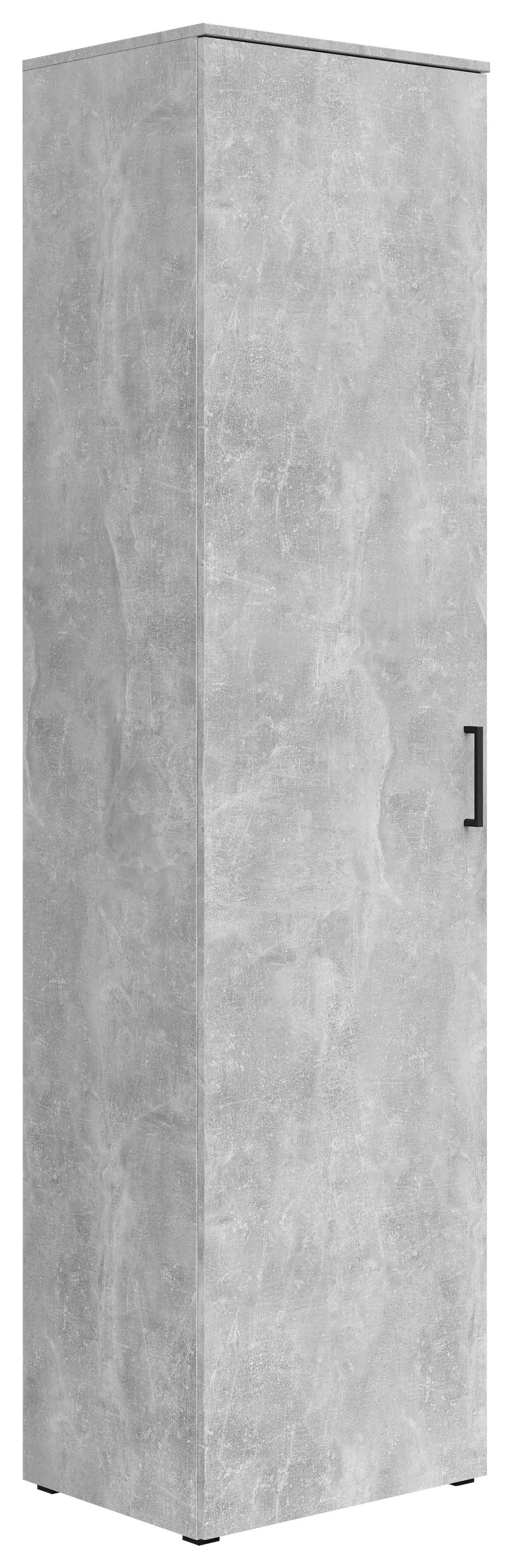 Schrank Multi-Stauraum Typ 51 Beton Optik B/H/T: ca. 50x195x40 cm Multi-Stauraum Typ 51 - Beton (50,00/195,00/40,00cm)