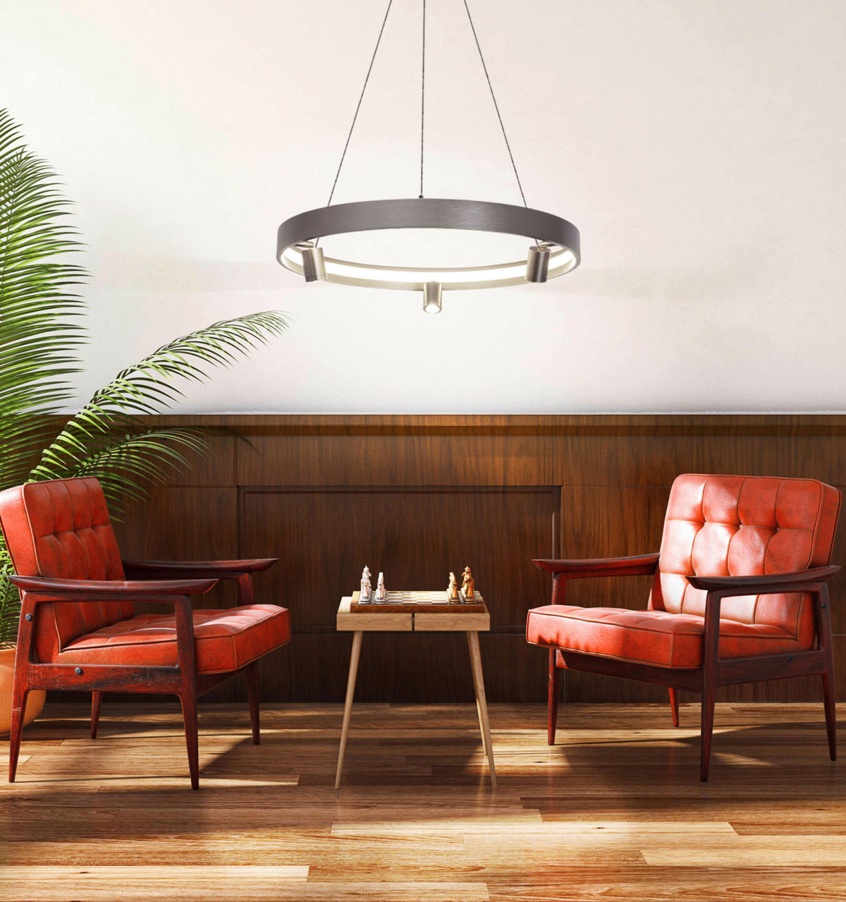 Näve Leuchten LED-Pendelleuchte stahlgrau Kunststoff Metall B/H/T/D: ca. 58x150x58x58 cm TRISTAN - stahlgrau (58,00/150,00/58,00cm) - Näve Leuchten