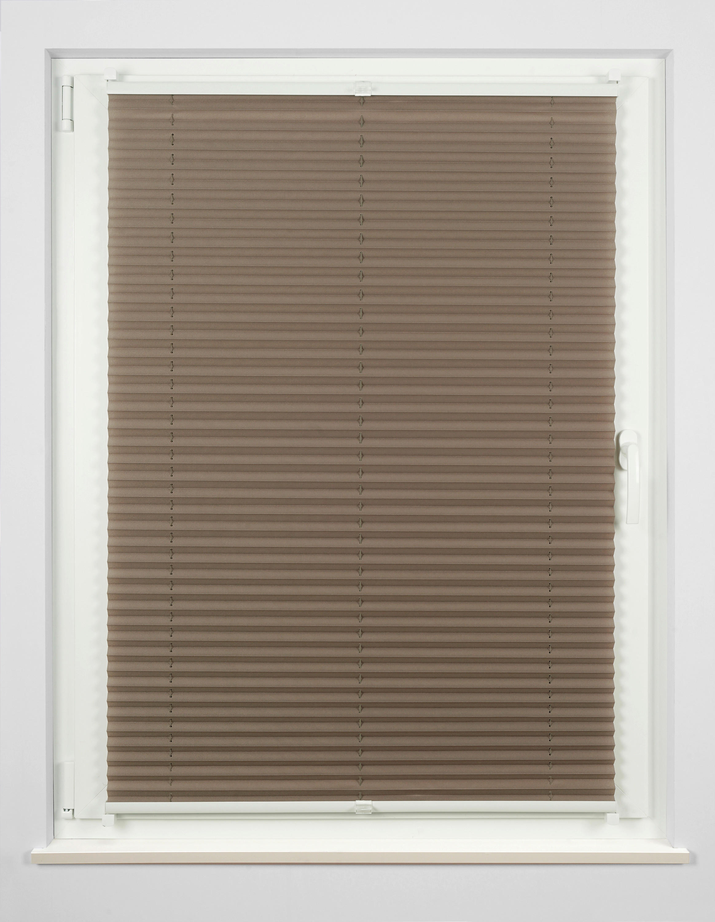 Hochwertiges Klemmplissee taupe B/L: ca. 50x130 cm Hochwertiges_Klemmplissee_Free - taupe (50,00/130,00cm)