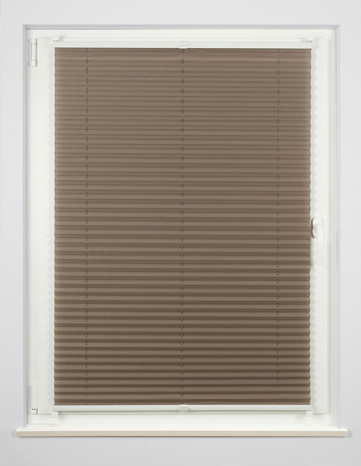 Hochwertiges Klemmplissee taupe B/L: ca. 80x130 cm Hochwertiges_Klemmplissee_Free - taupe (80,00/130,00cm)