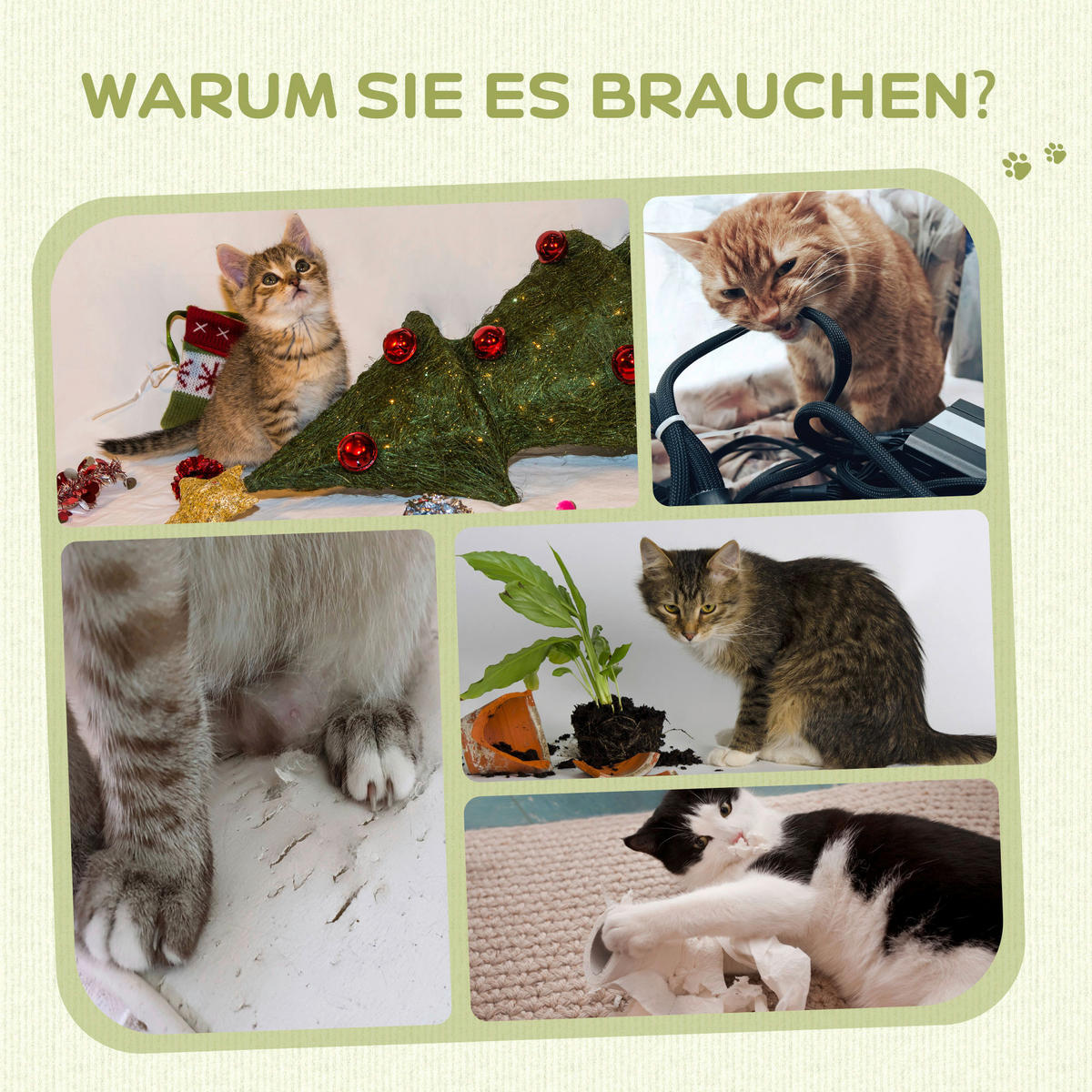 PawHut Kratzbaum cremeweiß Sisal B/H/L: ca. 25,5x58x34 cm Kratzbaum - cremeweiß (34,00/25,50/58,00cm) - PawHut