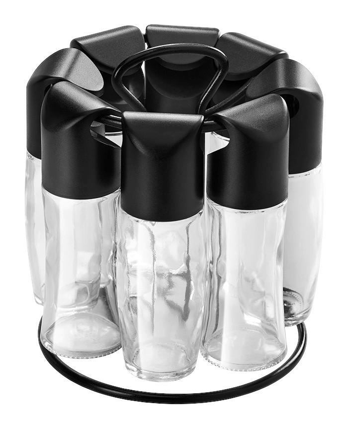Metaltex Gewürzkarussell transparent Glas Gewürzkarussell - schwarz/transparent - Metaltex