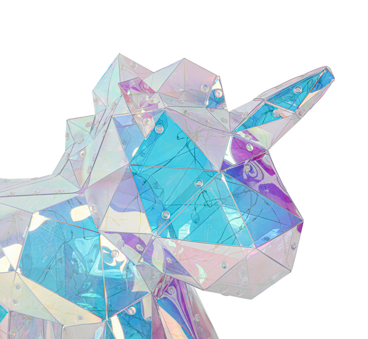 LED-Dekoleuchte transparent Kunststoff B/H/L: ca. 23x36x38 cm Einhorn - transparent (38,00/23,00/36,00cm)