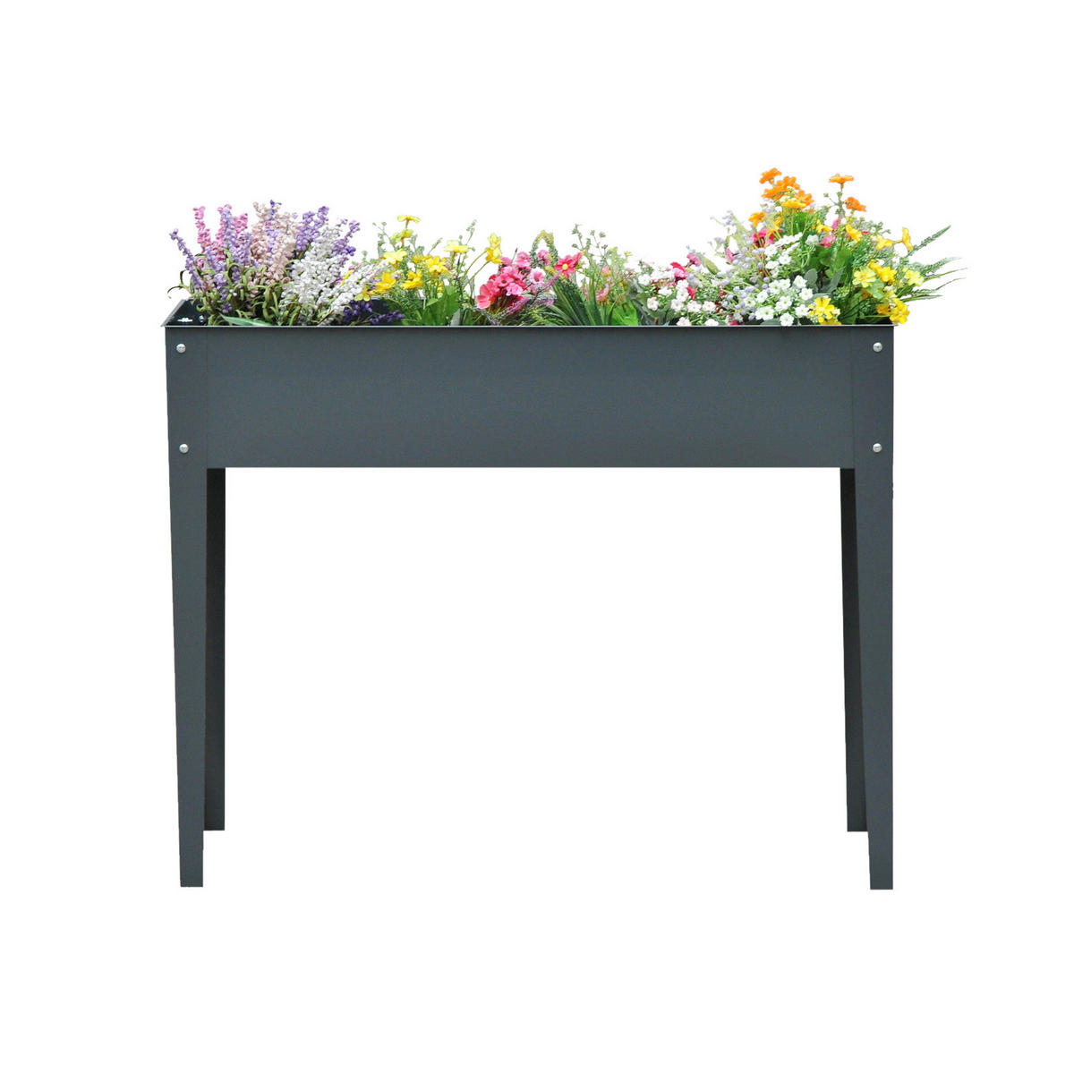 Outsunny Hochbeet B/H/T: ca. 100x80x30 cm Hochbeet 845-085GY - dunkelgrau (100,00/80,00/30,00cm) - Outsunny