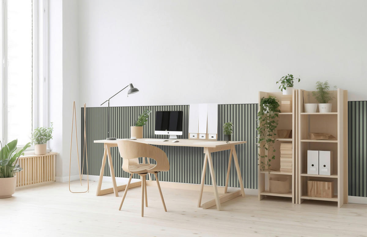 Wand- und Akustikpaneel salbei L/B/H: ca. 240x56,1x1,9 cm pro Stück Akustikpaneel 240x56 Salbei - salbei (240,00/56,10/1,90cm)