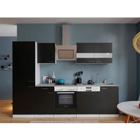 Respekta Küchenblock KB280WSCGKE178G schwarz B/H/T: ca. 280x200x60 cm KB280WSCGKE178G - Beton/weiß (280,00/200,00/60,00cm) - Respekta