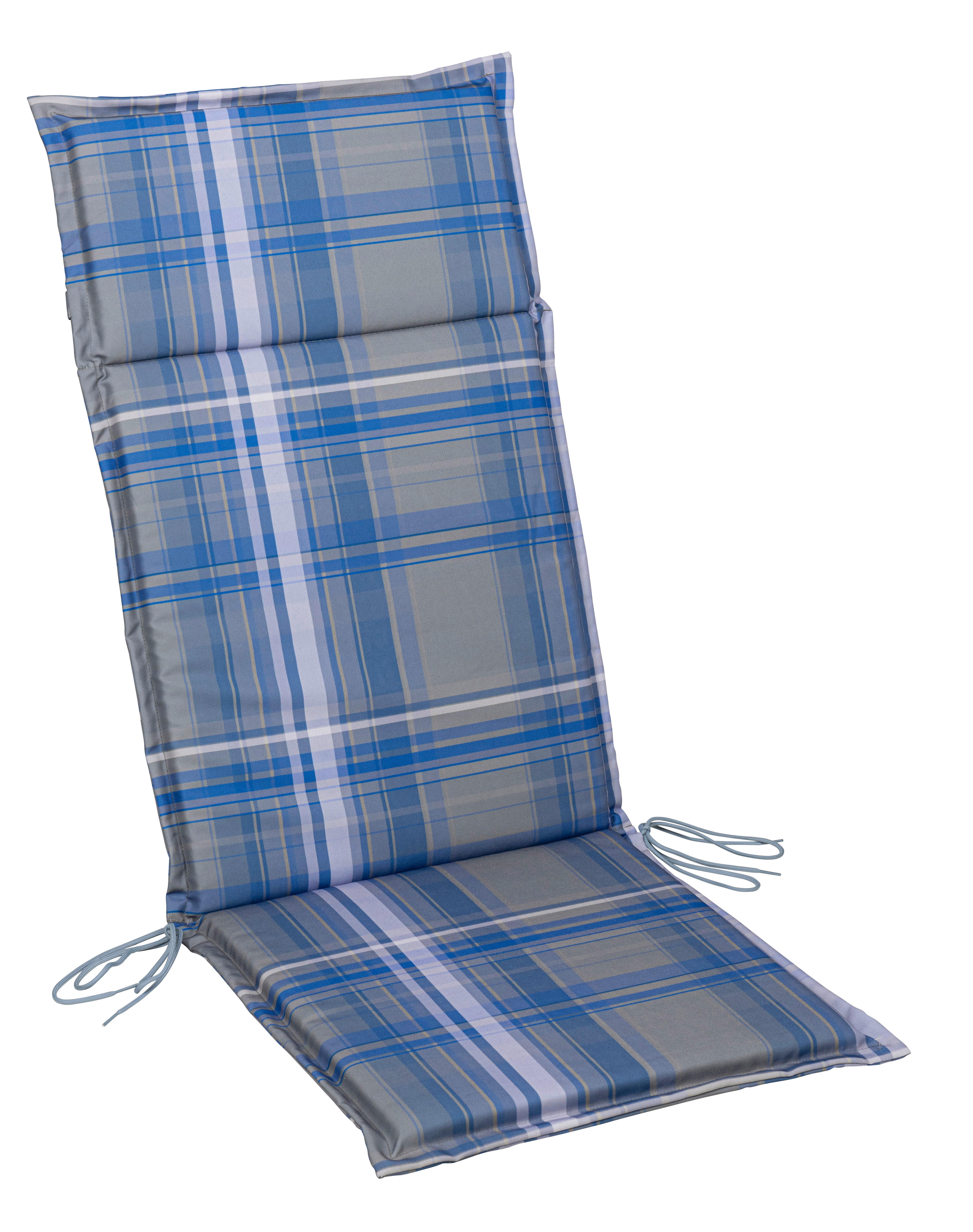 Auflage blau Polyester B/H/L: ca. 47x4,5x121 cm