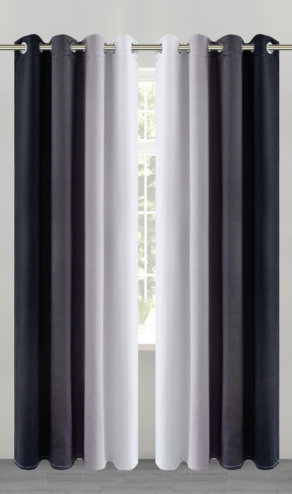 POCOline Verdunklungsvorhang Beverly grau B/L: ca. 135x245 cm Beverly - grau (135,00/245,00cm) - POCOline