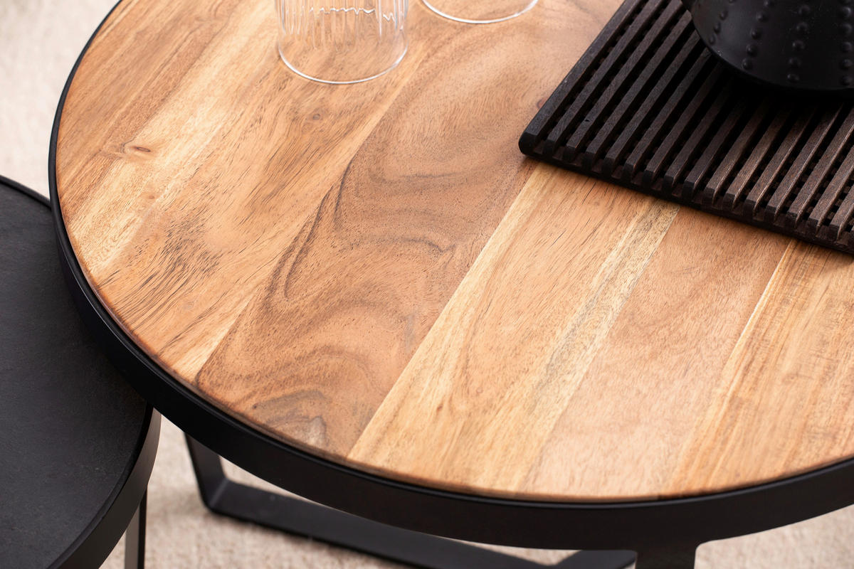 Couchtisch 2er.-Set.  B/H/T: ca. 60x40x60 cm 2er.-Set. - (60,00/40,00/60,00cm) - Wohnling