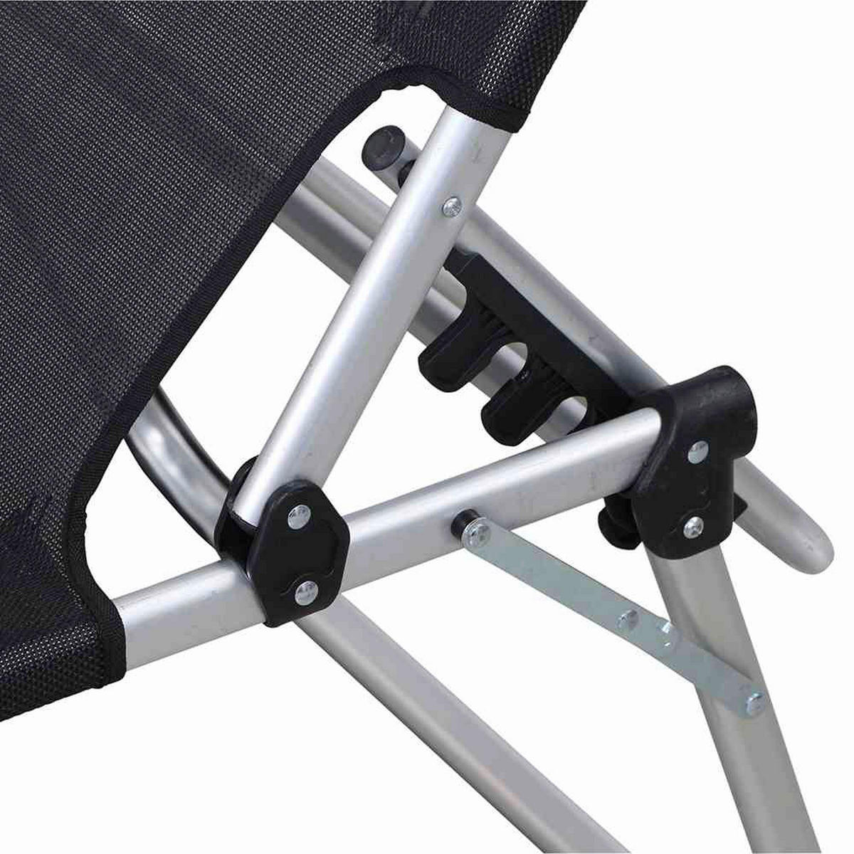 Gardamo Gartenliege SOLE schwarz Aluminium SOLE - schwarz - Gardamo