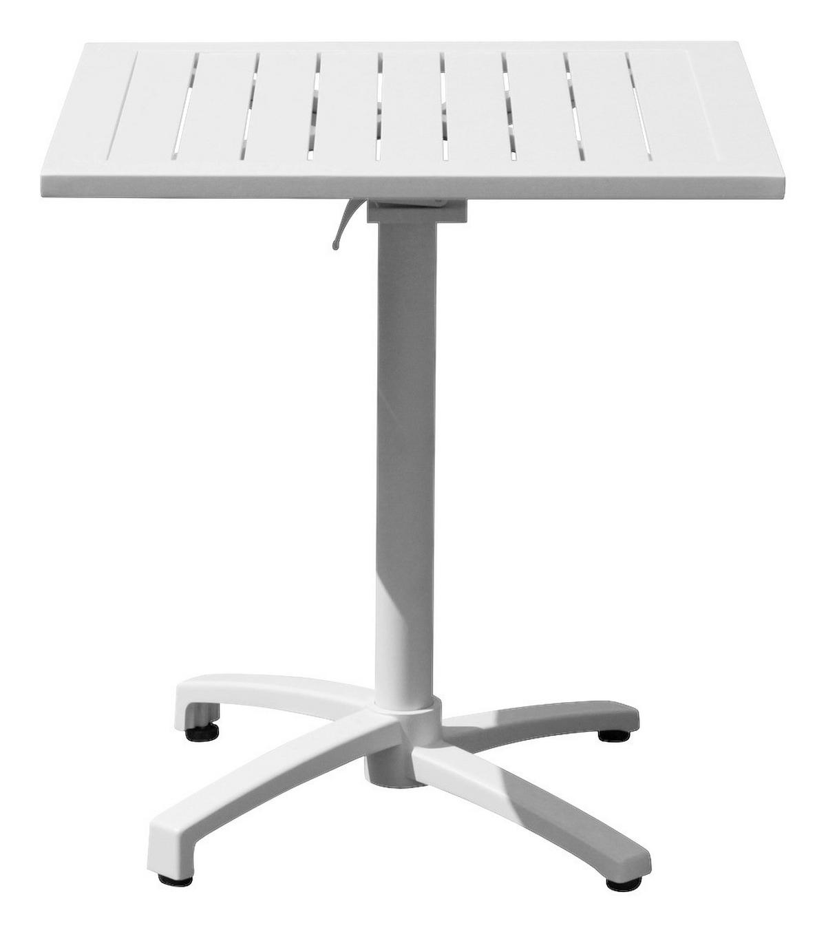 Grasekamp Klapptisch Sol weiß Aluminium B/H/L: ca. 70x76x70 cm Sol - weiß (70,00/70,00/76,00cm) - Grasekamp