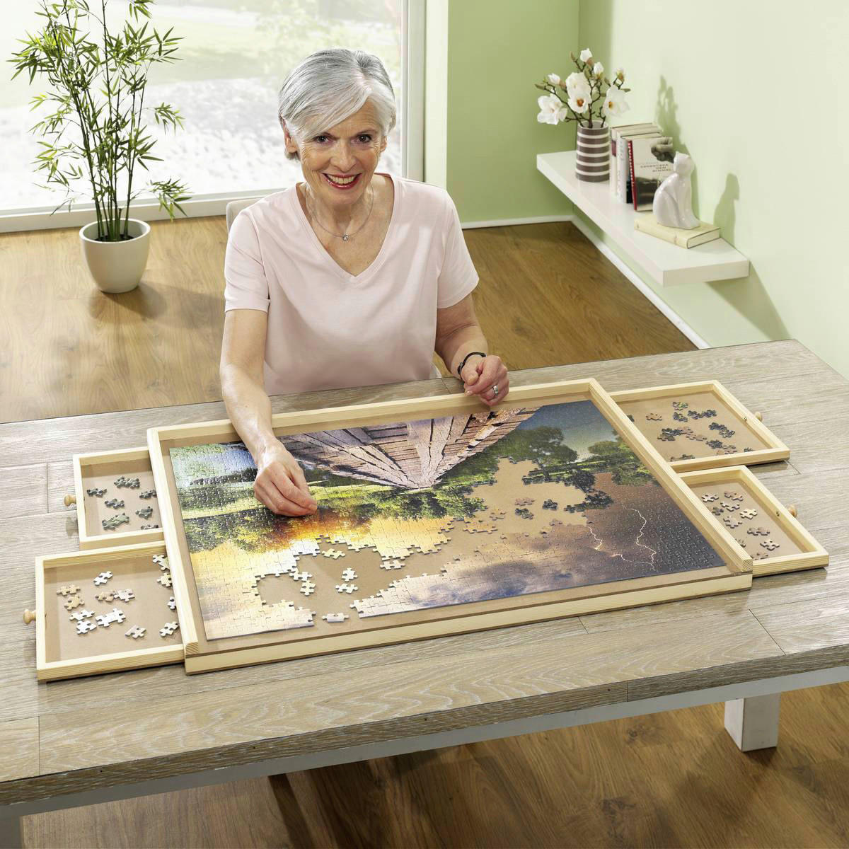 HI Puzzlebrett 1500er B/H/L: ca. 67x4,5x90 cm 1500er - natur (90,00/67,00/4,50cm) - HI