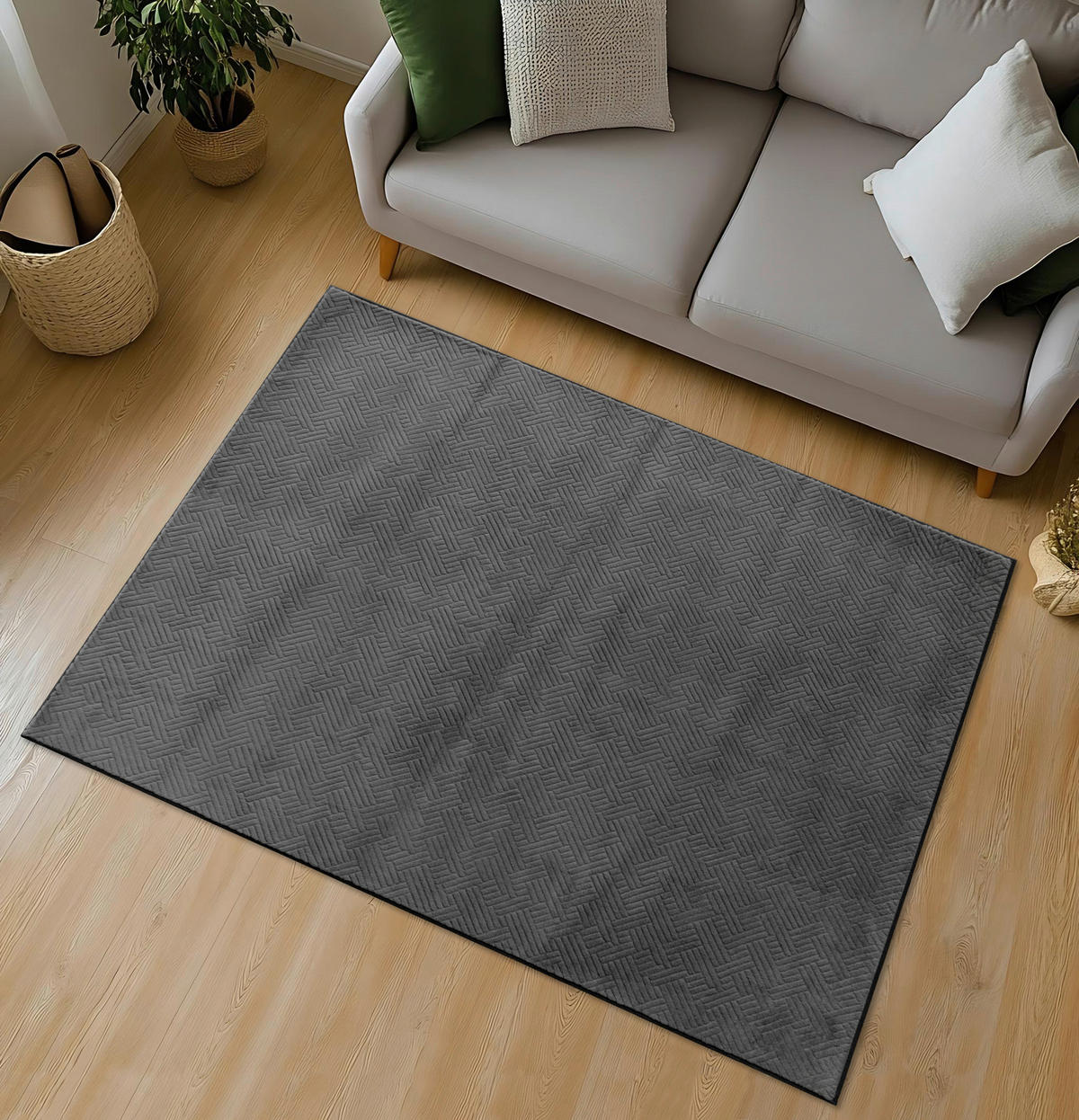 Fellimitat Monaco stone B/L: ca. 120x160 cm Monaco - stone (120,00/160,00cm)