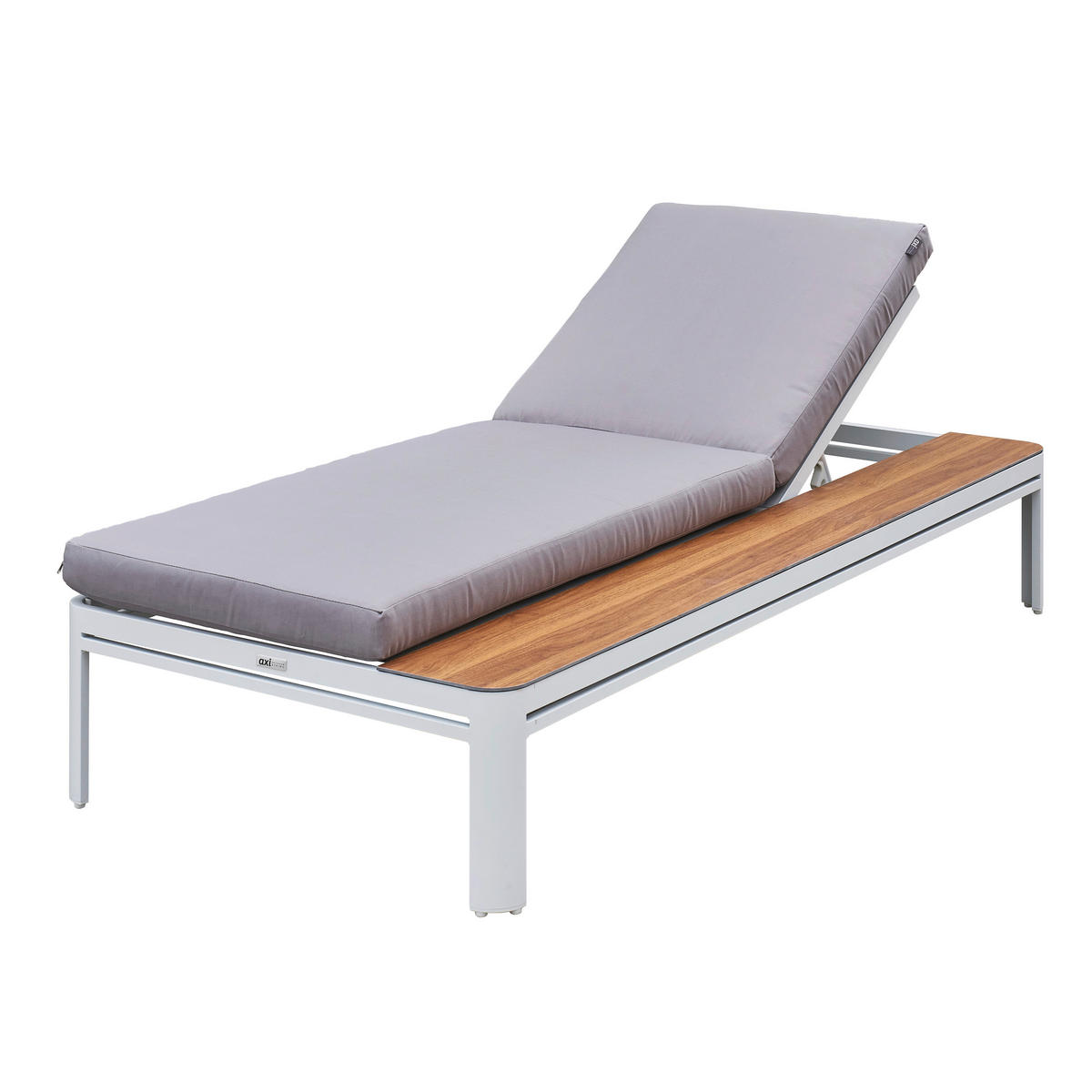 AXI Outdoor Living Gartenliege Kira weiß Metall B/H/L: ca. 89x88x195 cm Kira - braun/weiß (195,00/89,00/88,00cm) - AXI Outdoor Living