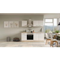 Küchenblock Valero weiß Hochglanz B/H/T: ca. 210x200x60 cm Valero - Eiche/weiß (210,00/200,00/60,00cm) - Flex-Well