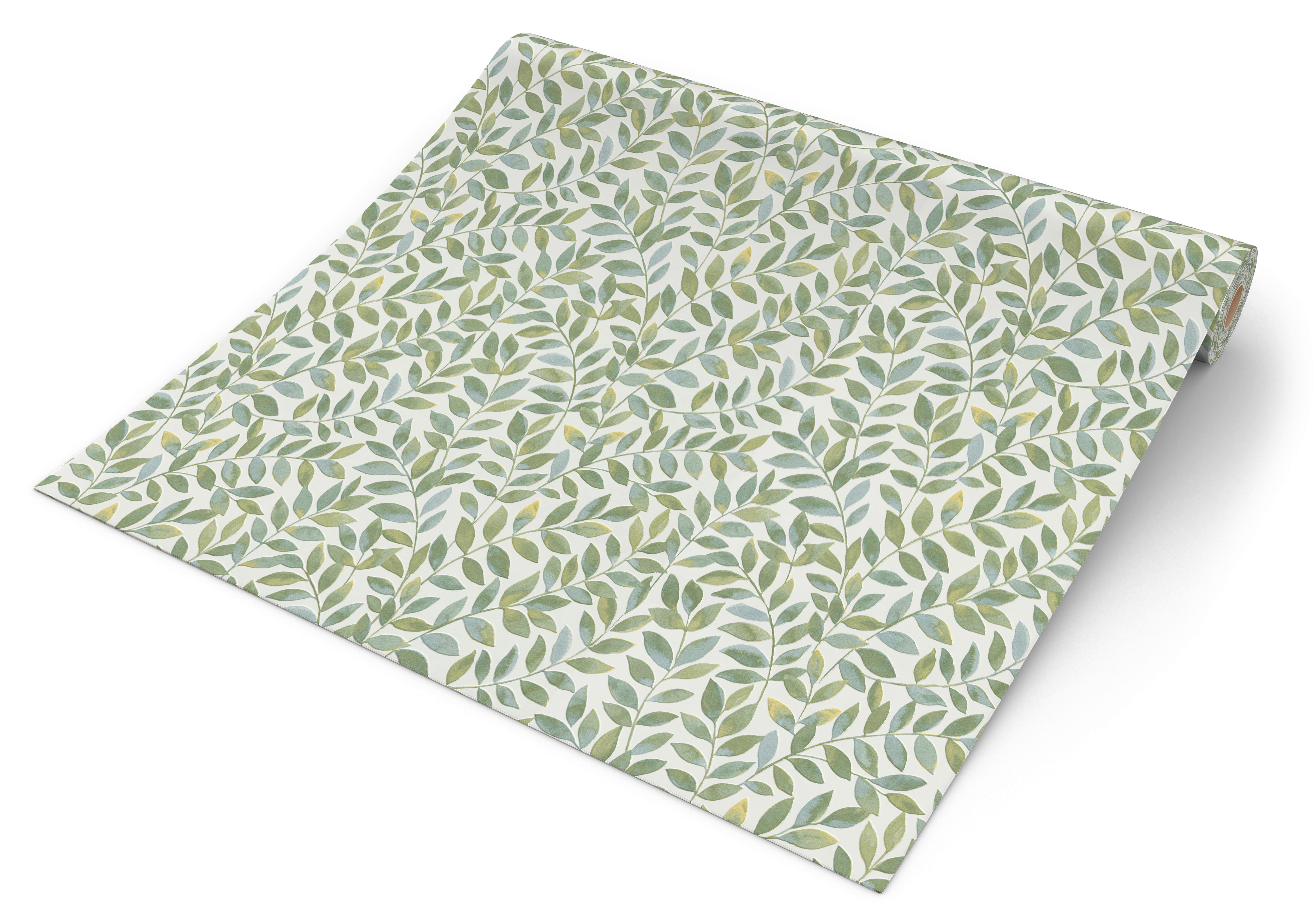 Erismann Vliestapete Blätter weiß grün B/L: ca. 53x1005 cm Vliestapete_10462-07 - weiß/grün (53,00/1005,00cm) - Erismann