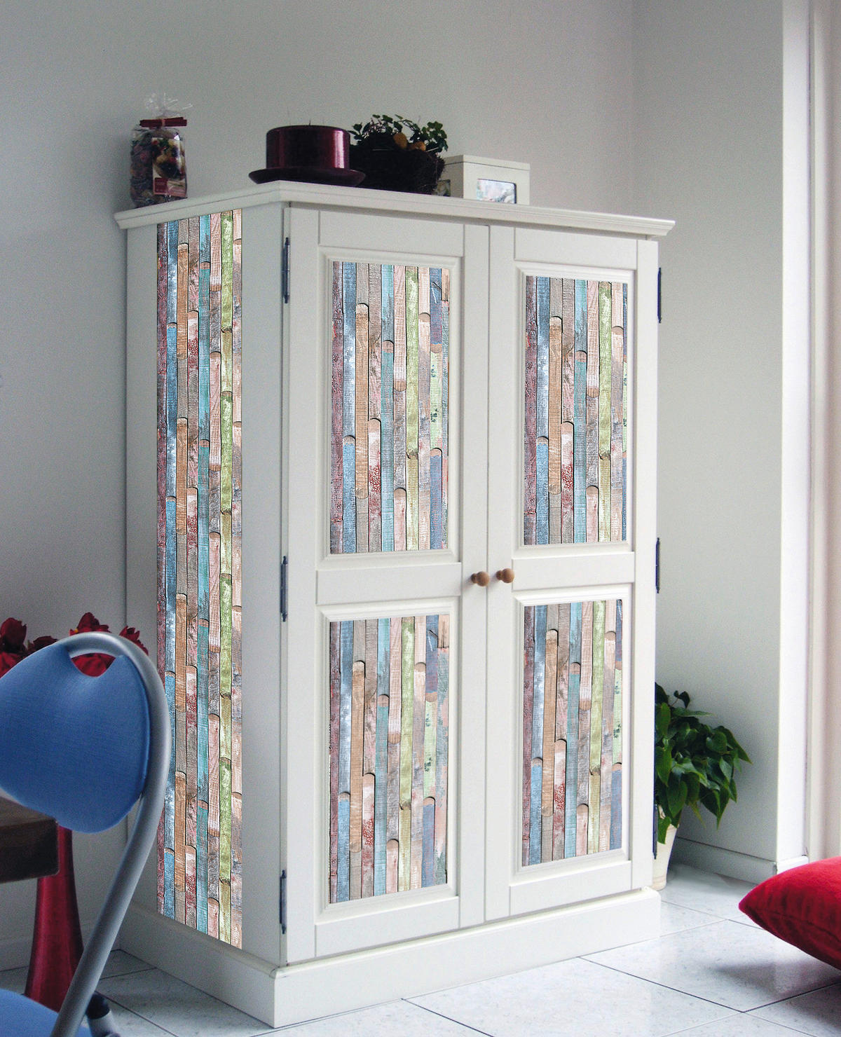 d-c-fix Dekofolie Holzoptik bunt B/L: ca. 45x200 cm Klebefolie_d-c-fix_F3460610 - bunt (45,00/200,00cm) - d-c-fix