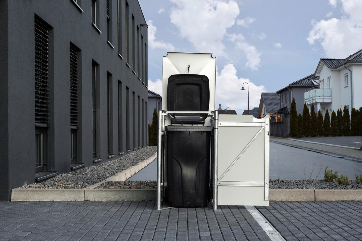 Hide Mülltonnenbox 240 Liter schwarz B/H/L: ca. 70x115x81 cm 240 Liter - schwarz (81,00/70,00/115,00cm) - Hide