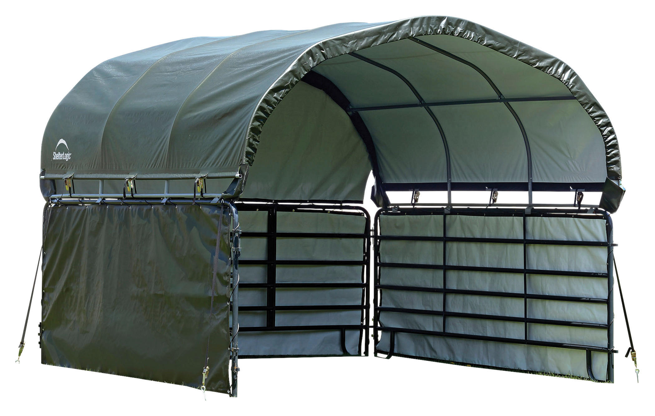 ShelterLogic Planenset dunkelgrün Kunststoff B/H/T: ca. 370x170x370 cm
