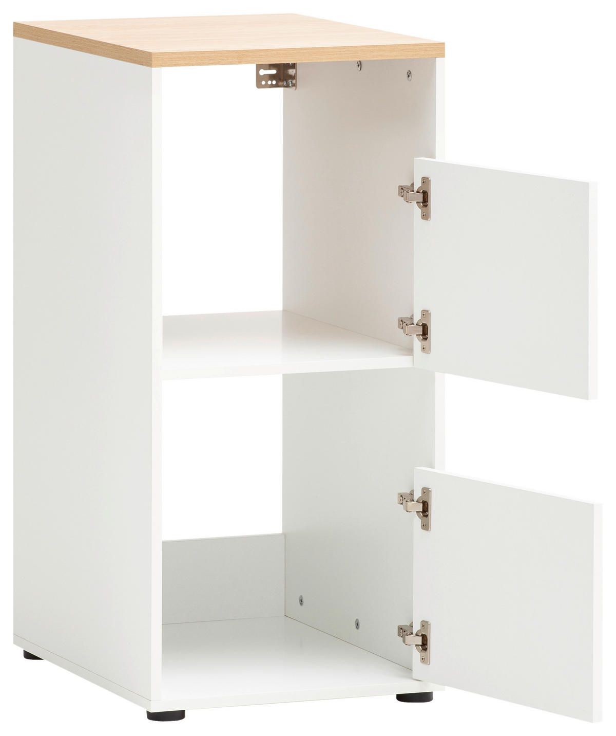 Unterschrank Solea weiß matt Eiche hell Nachbildung B/H/T: ca. 45,1x95,8x60 cm Solea - Eiche/weiß (45,10/95,80/60,00cm) - Schildmeyer