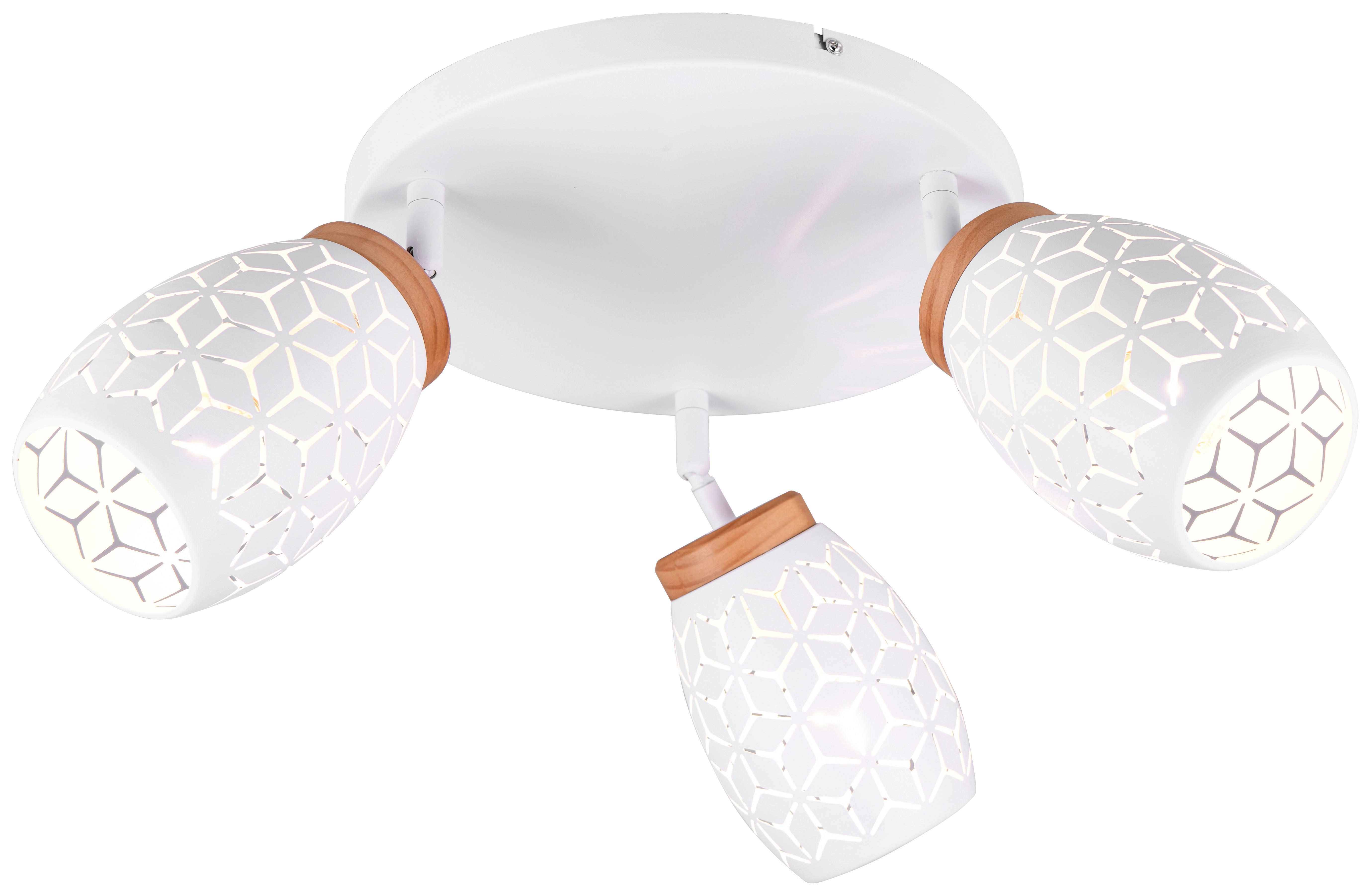 Reality Leuchten Spots weiß Metall D: ca. 27 cm E14 3 Brennstellen Spot_Bidar_3 - weiß (27,00cm) - Reality Leuchten