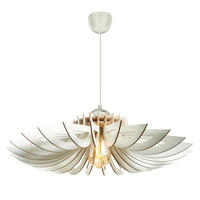 Opviq Pendelleuchte weiß MDF B/H/L: ca. 68x50x68 cm E27 1 Brennstellen Pendelleuchte_157 - weiß (68,00/68,00/50,00cm) - Opviq