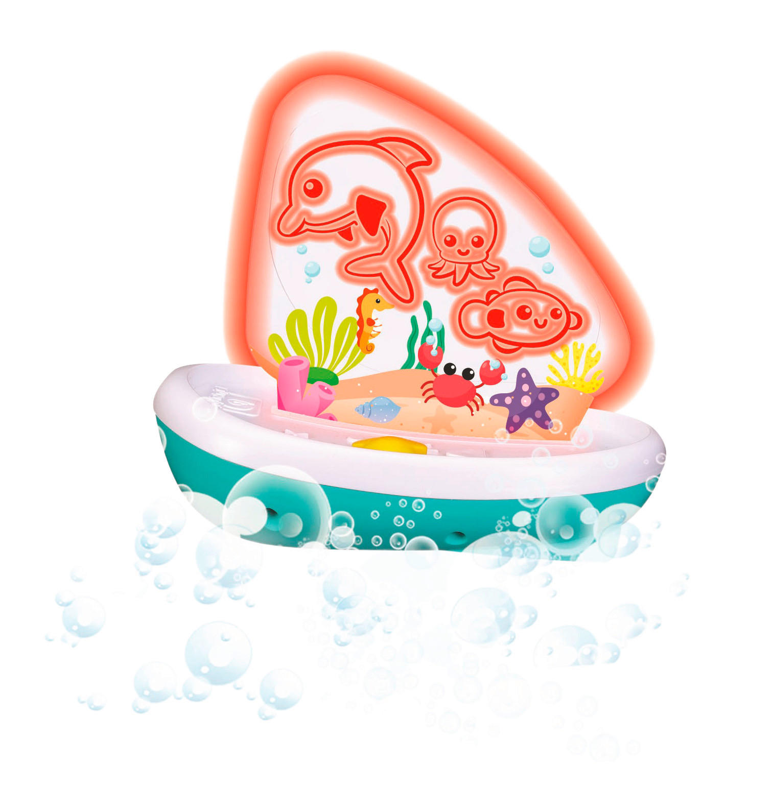 BBJunior Badespielzeug Splash 'n Play Light Up Segelboot B/H/L: ca. 8,2x8,2x15 cm Splash 'n Play Light Up Segelboot - weiß/türkis (15,00/8,20/8,20cm) - BBJunior