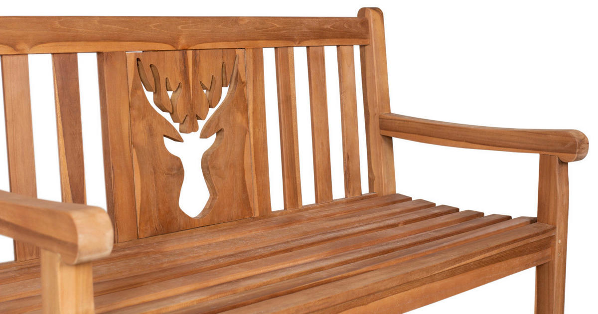 deVries Gartenbank Woodie natur Teakholz B/H/T: ca. 120x89x60 cm Woodie - natur (120,00/89,00/60,00cm) - deVries