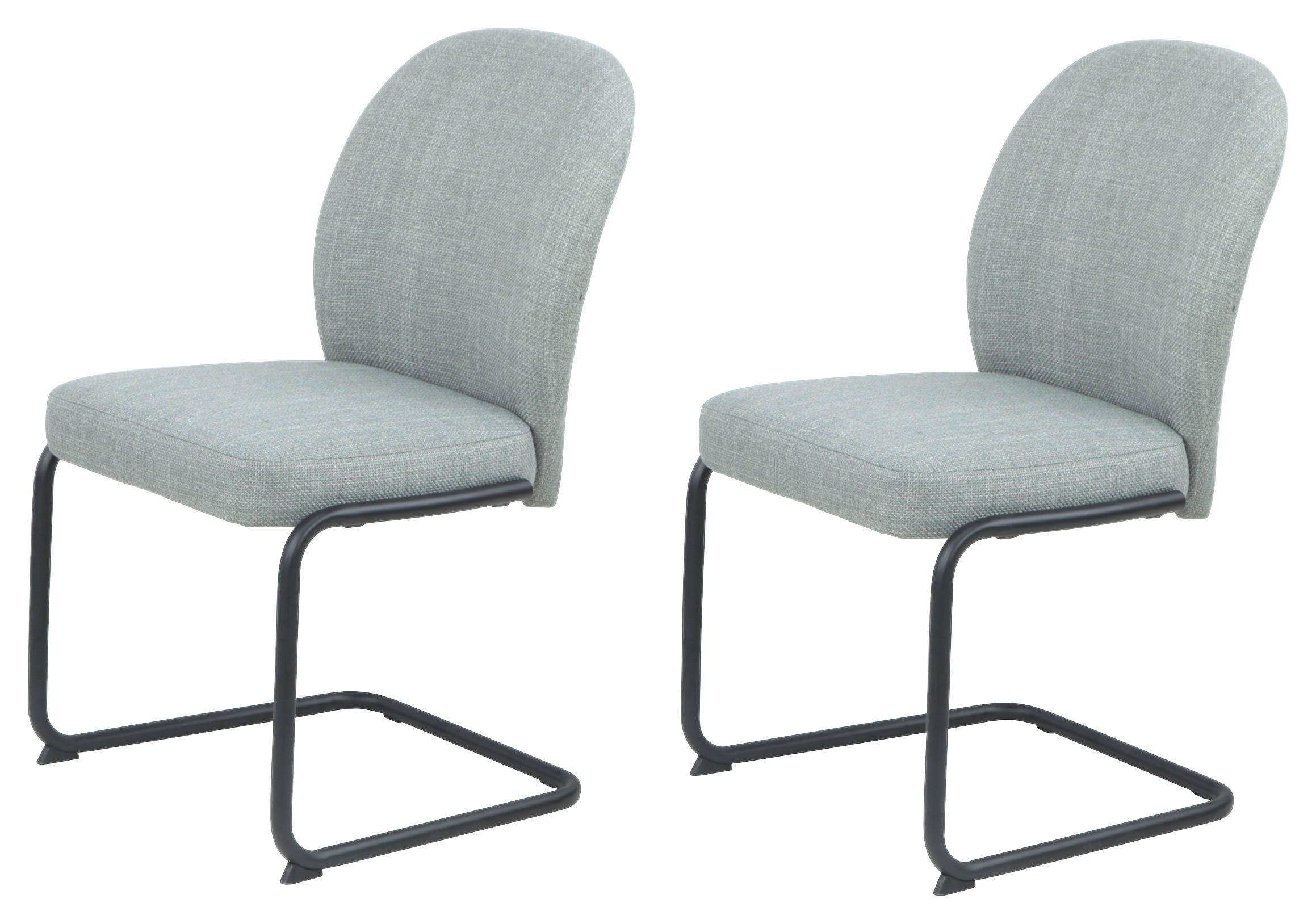 Schwingstuhl Karen II, 2er-Set mint Webstoff Metall B/H/T: ca. 53x90x62 cm Karen II, 2er-Set - mint (53,00/90,00/62,00cm) - Hela